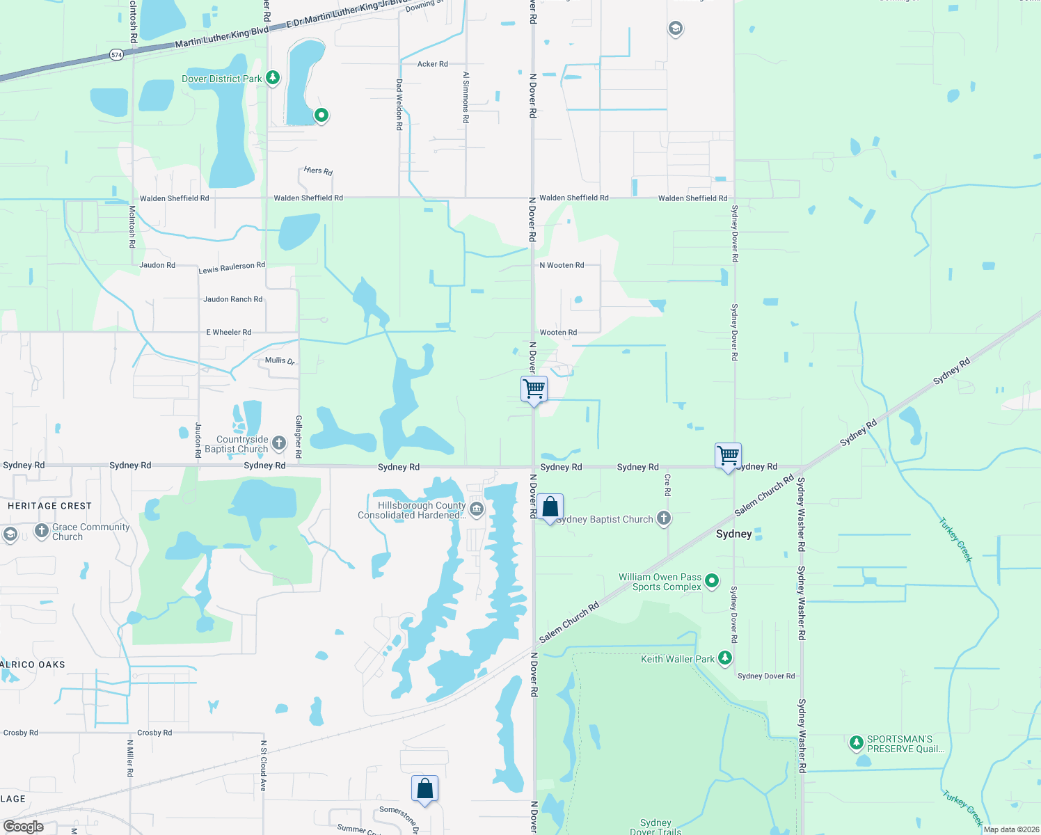 map of restaurants, bars, coffee shops, grocery stores, and more near 14155 Pupsam Lane in Dover