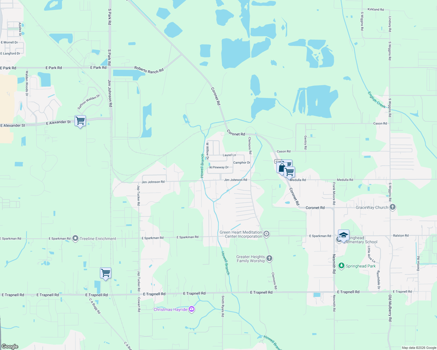 map of restaurants, bars, coffee shops, grocery stores, and more near 3003 South Pineway Drive in Plant City