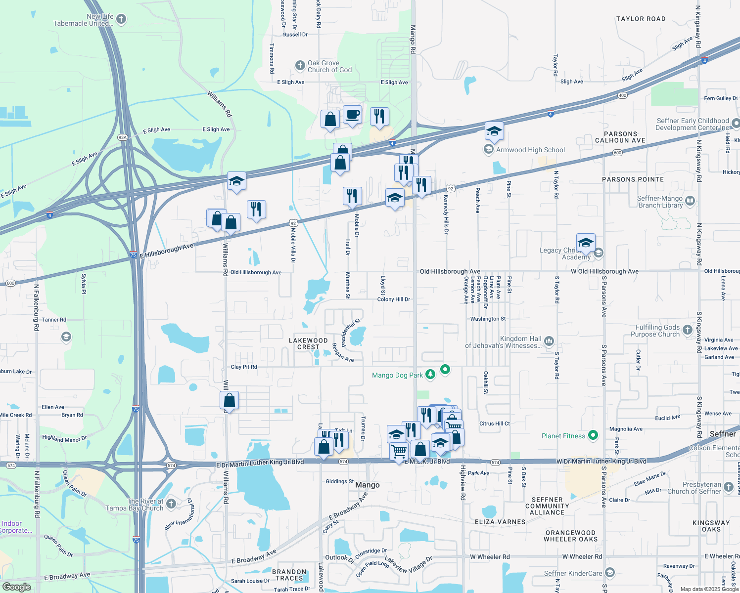 5301 Mccranie Street Seffner FL - Lng= 82.306287