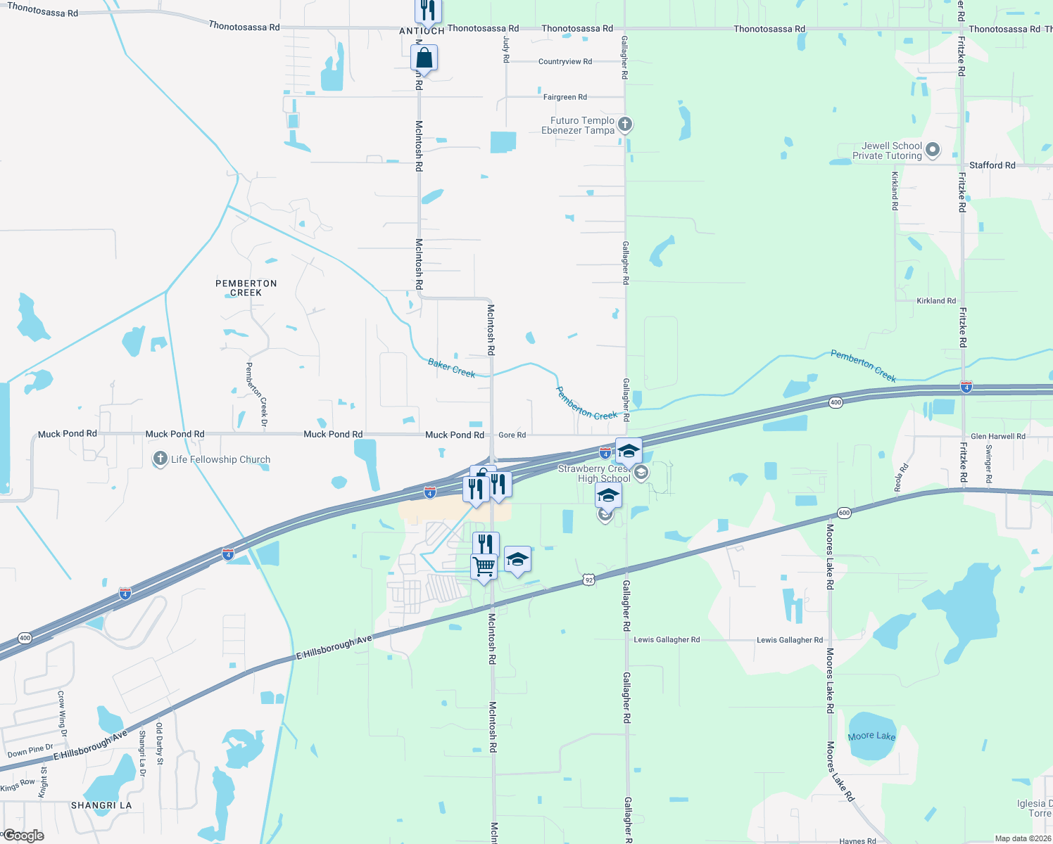 map of restaurants, bars, coffee shops, grocery stores, and more near 9210 Shirley Jo Ln in Dover