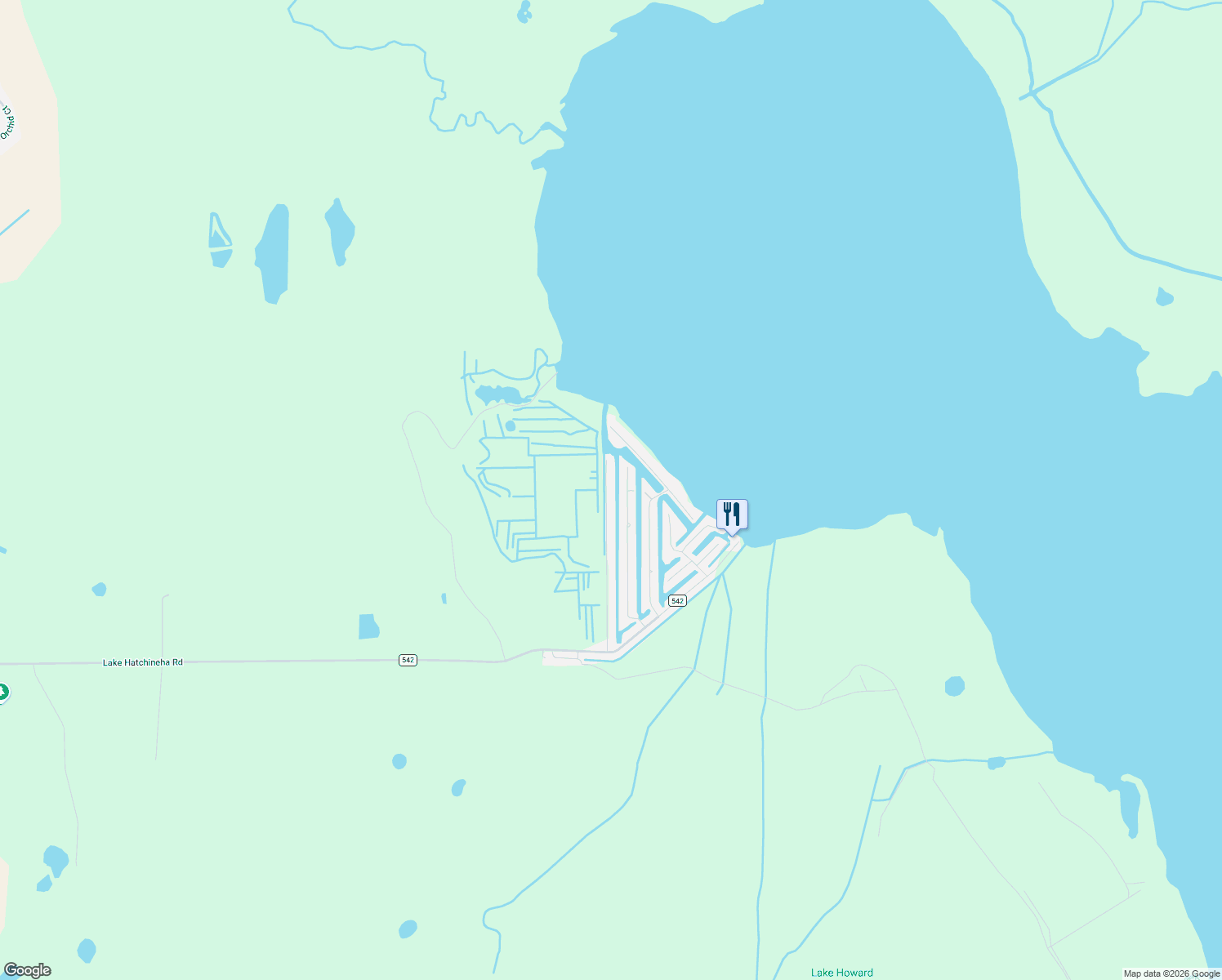 map of restaurants, bars, coffee shops, grocery stores, and more near 56 Perch Street in Haines City