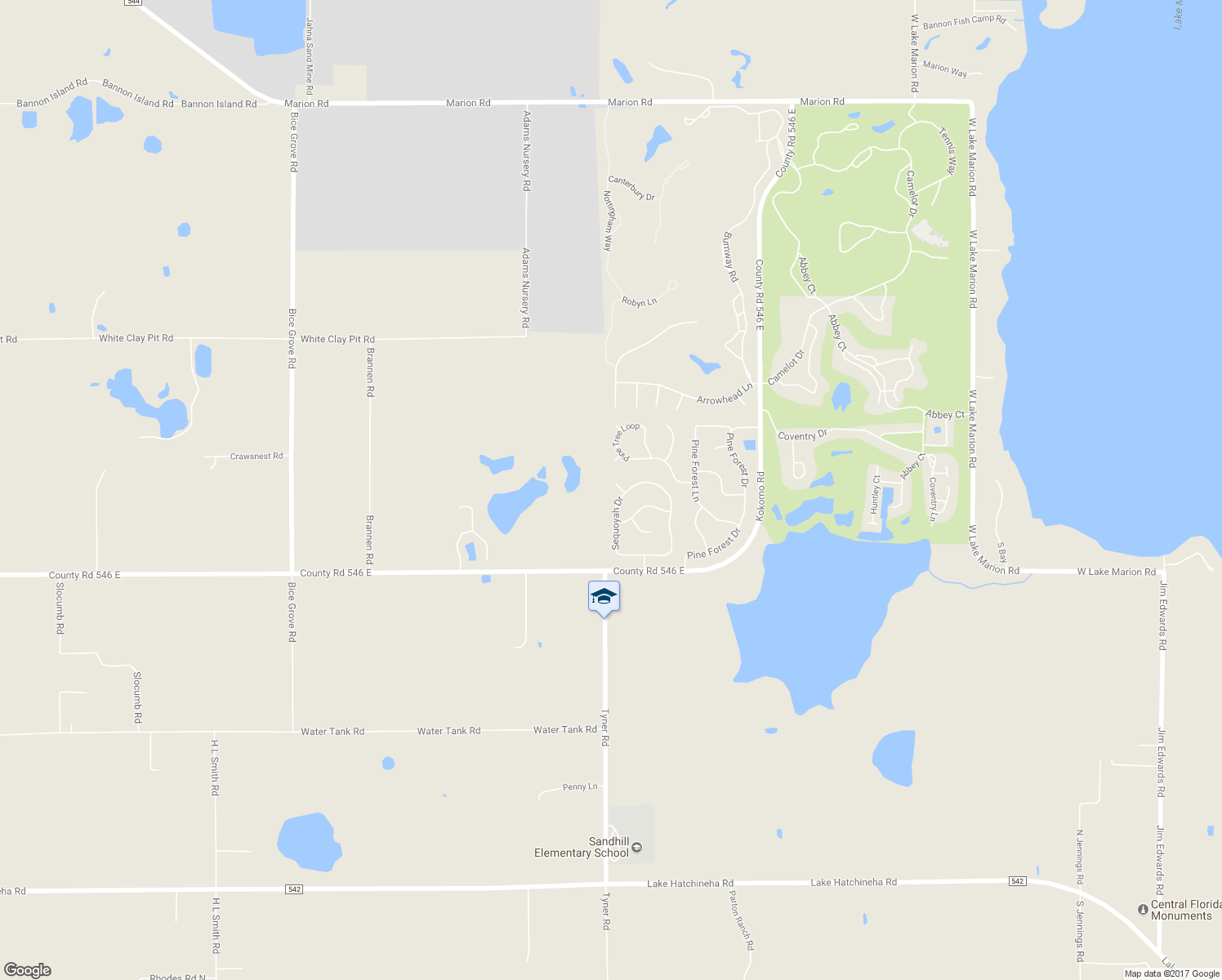 map of restaurants, bars, coffee shops, grocery stores, and more near 2918 Sequoyah Circle in Haines City