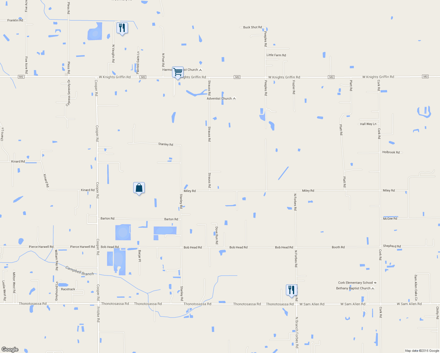 map of restaurants, bars, coffee shops, grocery stores, and more near 5803 West Strauss Loop in Plant City