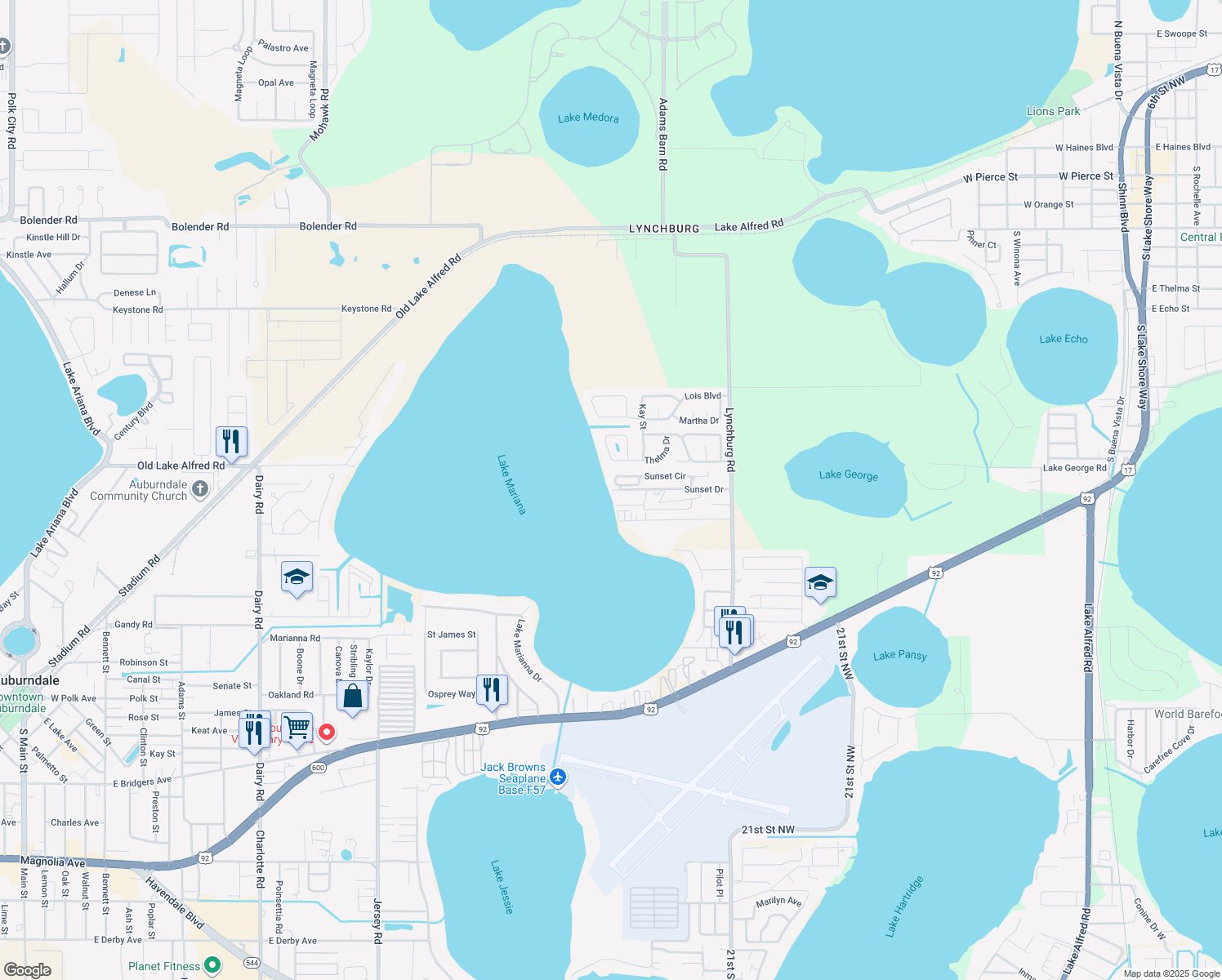 203 Sunset Dr, Lake Alfred FL Walk Score