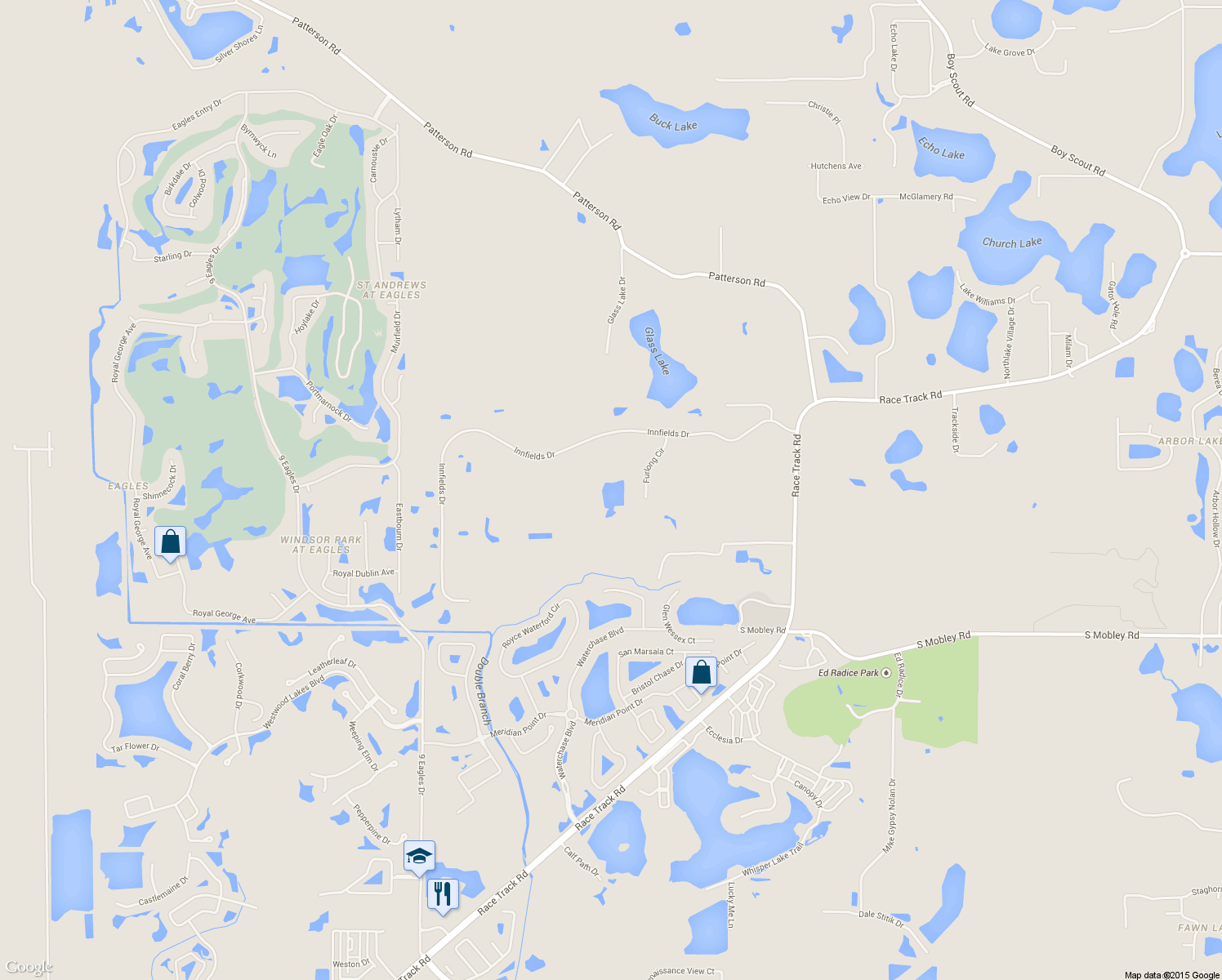 map of restaurants, bars, coffee shops, grocery stores, and more near 15508 Furlong Circle in Odessa