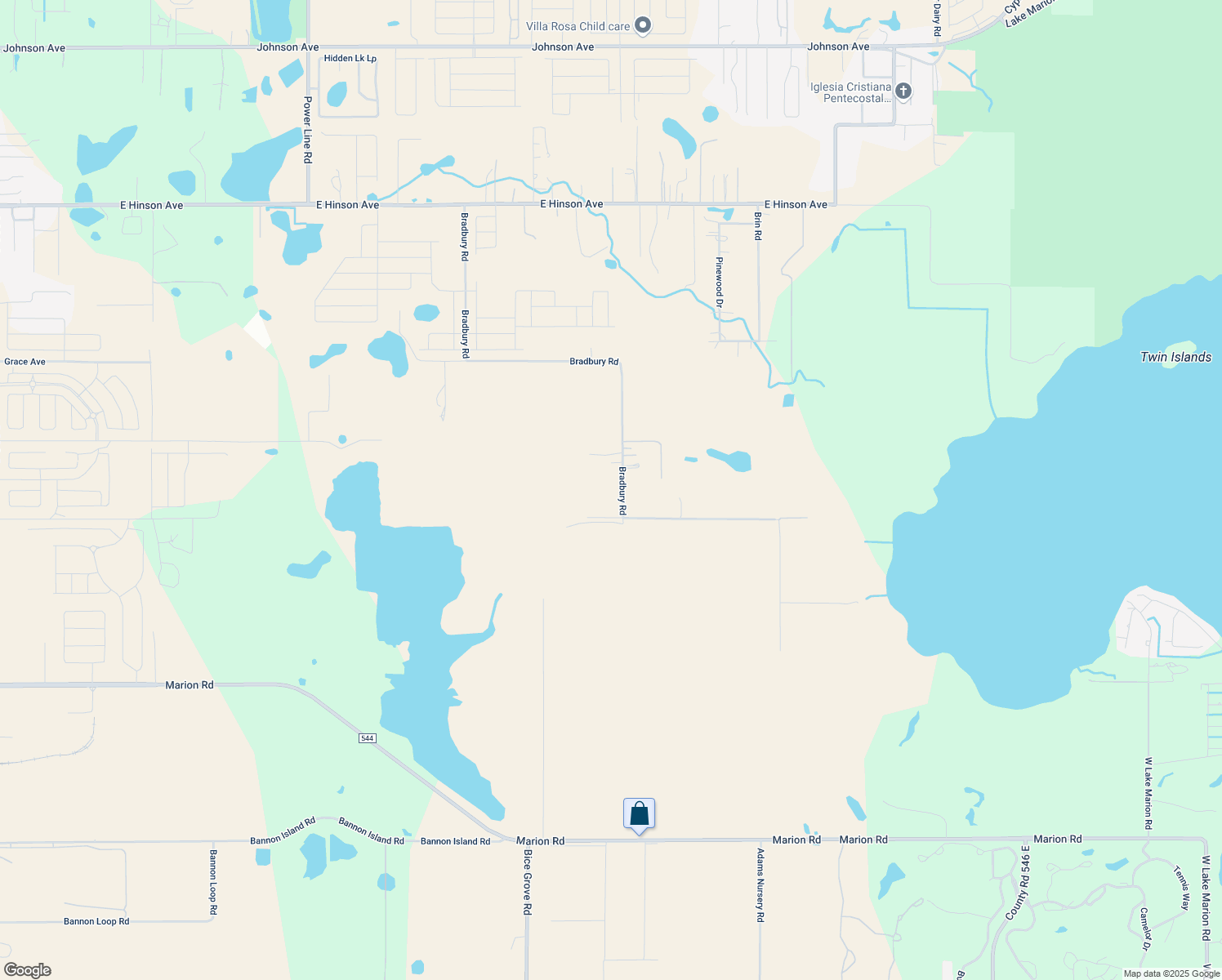 map of restaurants, bars, coffee shops, grocery stores, and more near 1179 Bradbury Road in Haines City
