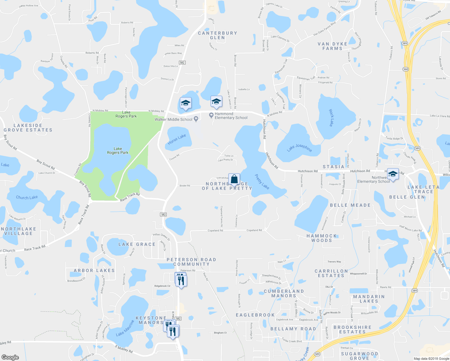 map of restaurants, bars, coffee shops, grocery stores, and more near 7908 Foxcatcher Court in Odessa