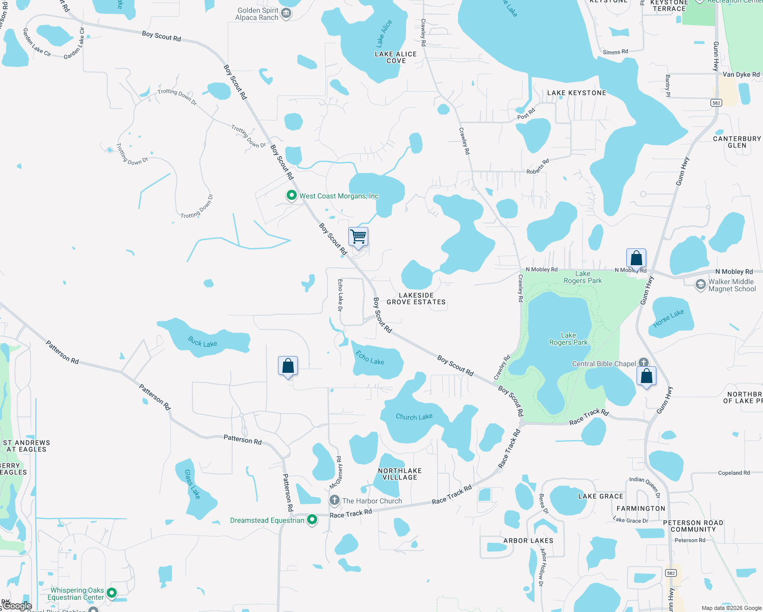 map of restaurants, bars, coffee shops, grocery stores, and more near 10408 Grove Lane in Odessa