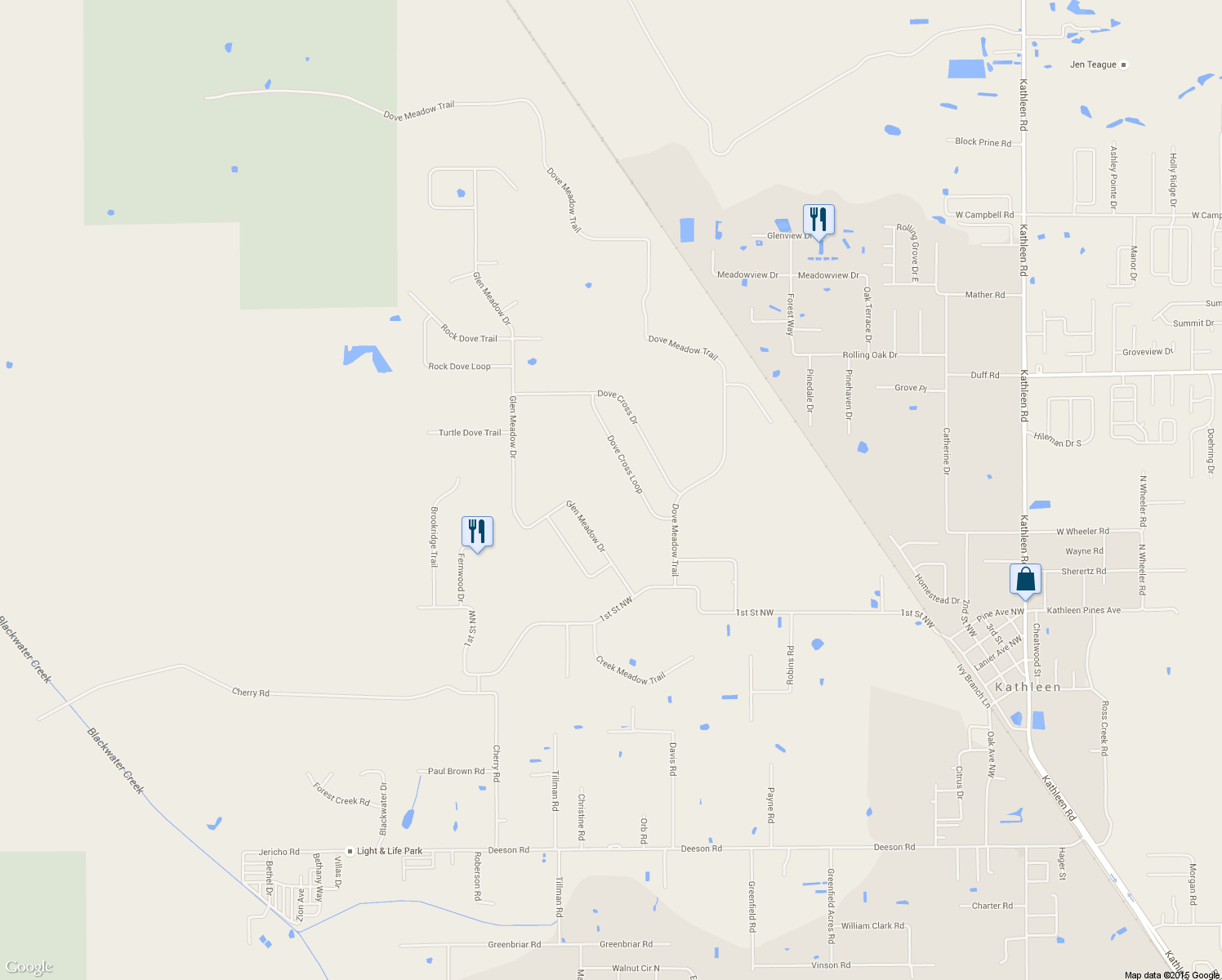 map of restaurants, bars, coffee shops, grocery stores, and more near 6936 Dove Cross Loop in Lakeland