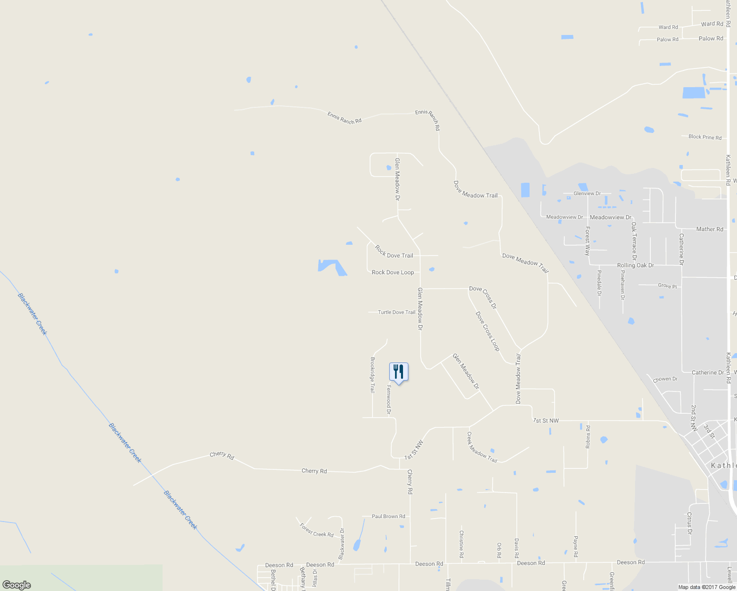 map of restaurants, bars, coffee shops, grocery stores, and more near 5327 Turtle Dove Trail in Lakeland