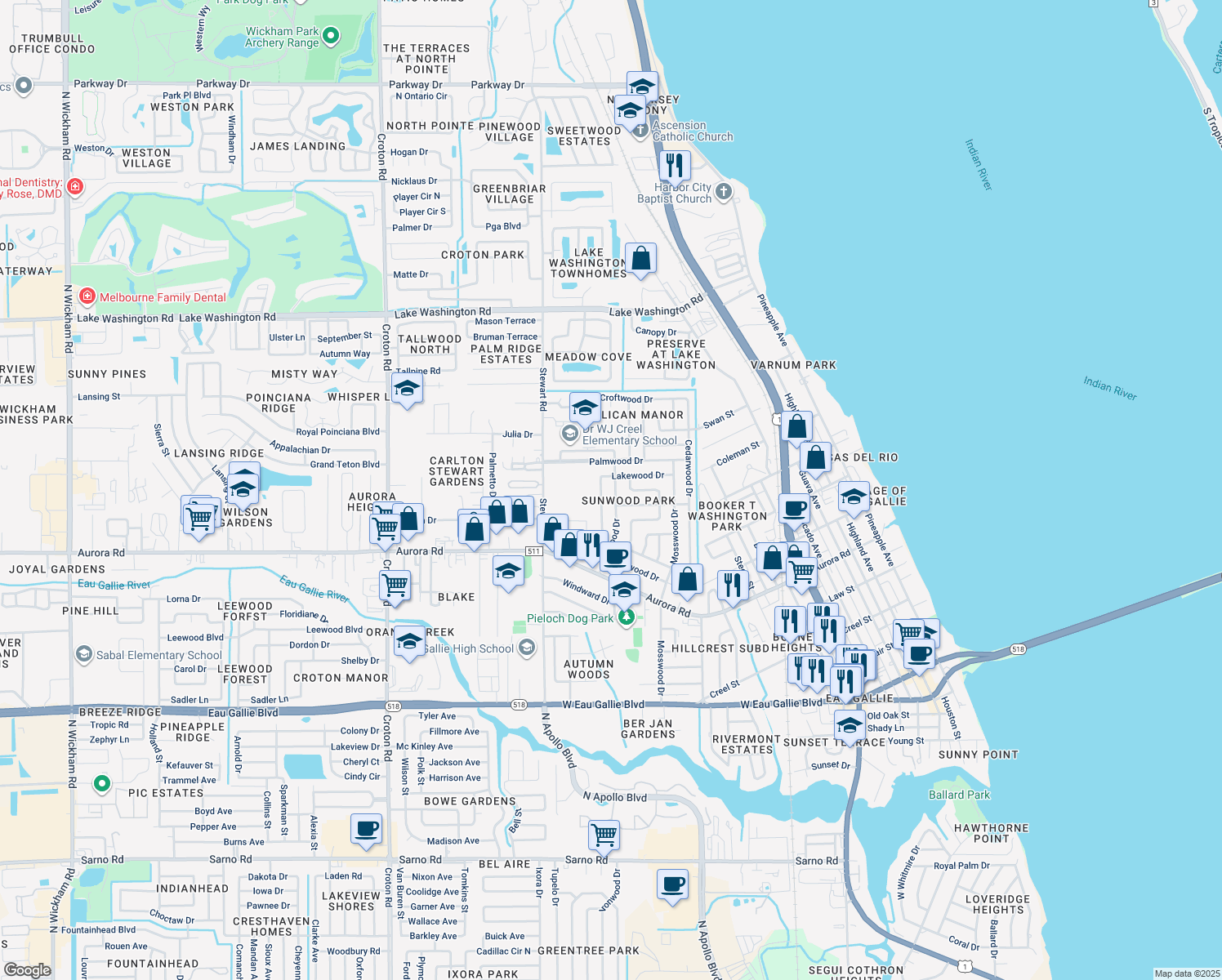 1948 Glenwood Drive, Melbourne FL Walk Score