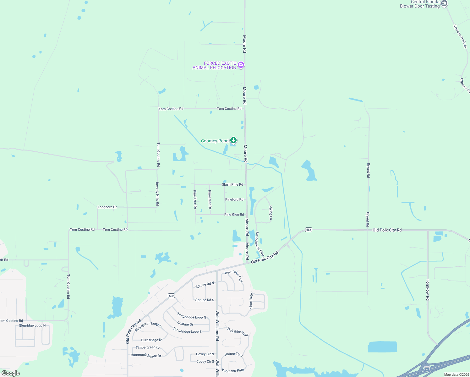map of restaurants, bars, coffee shops, grocery stores, and more near 1611 Slash Pine Road in Lakeland