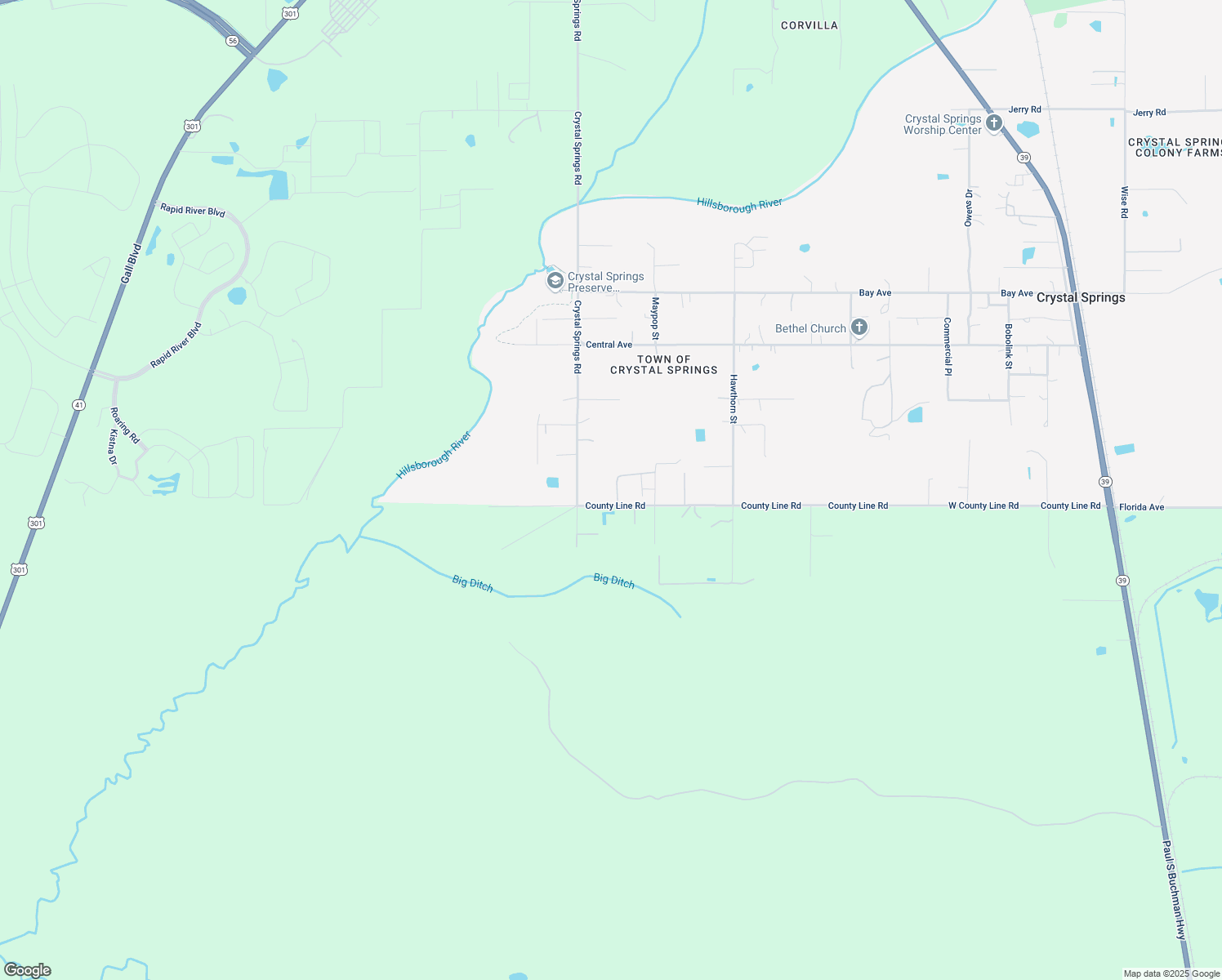 map of restaurants, bars, coffee shops, grocery stores, and more near 38335 County Line Road in Zephyrhills