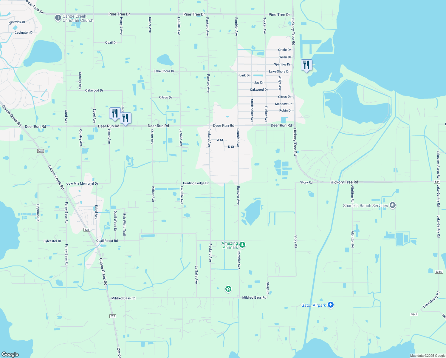 map of restaurants, bars, coffee shops, grocery stores, and more near 4635 Hunting Lodge Drive in Saint Cloud