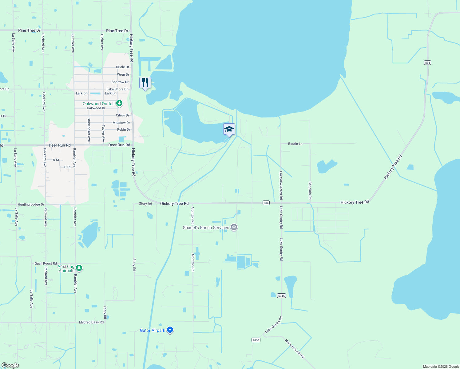 map of restaurants, bars, coffee shops, grocery stores, and more near 3921 Red Bridge Road in St. Cloud