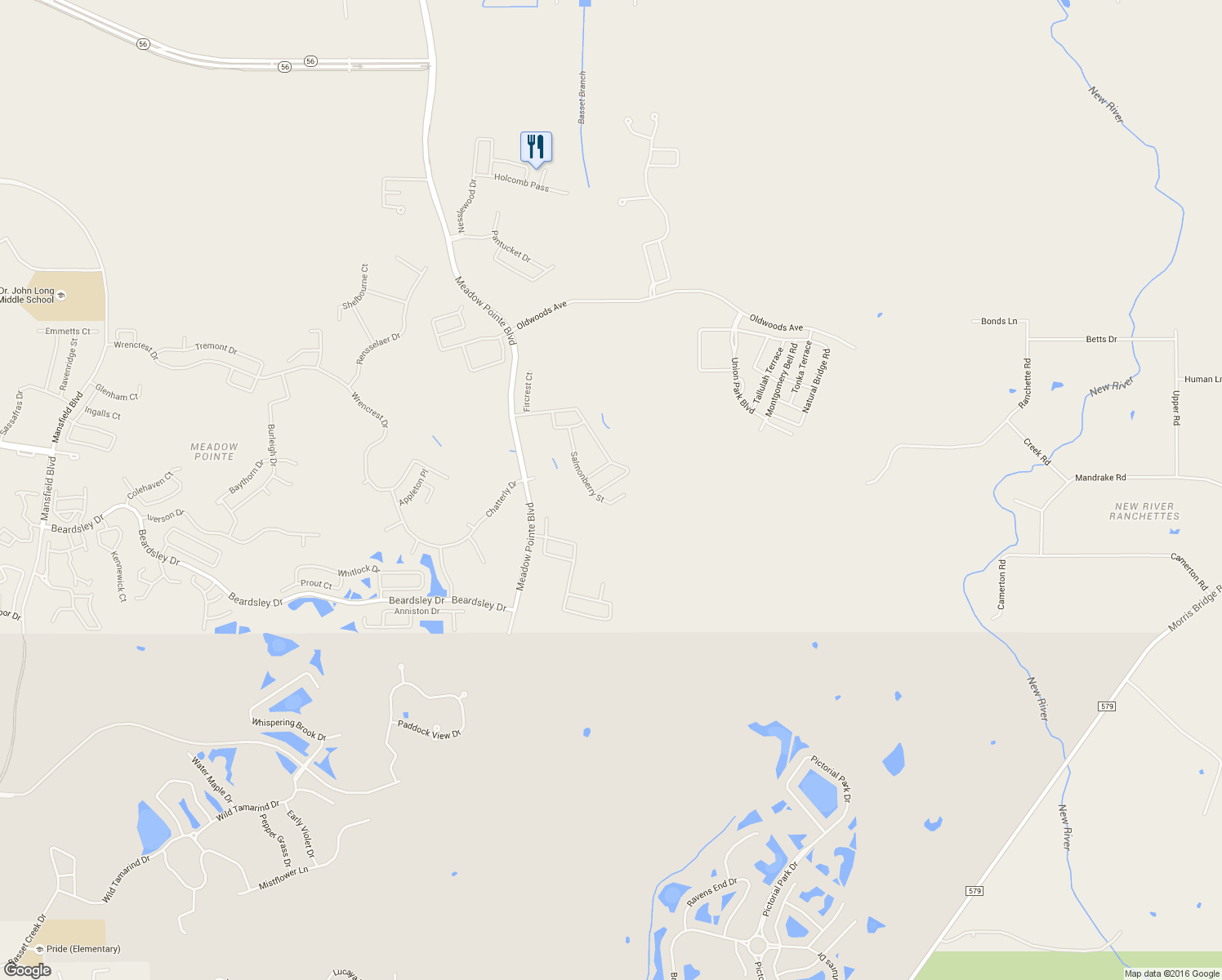 map of restaurants, bars, coffee shops, grocery stores, and more near 1430 Beaconsfield Drive in Wesley Chapel