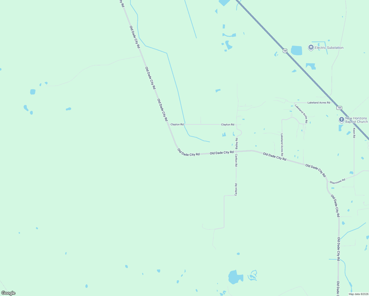 map of restaurants, bars, coffee shops, grocery stores, and more near 11775 Old Dade City Road in Kathleen