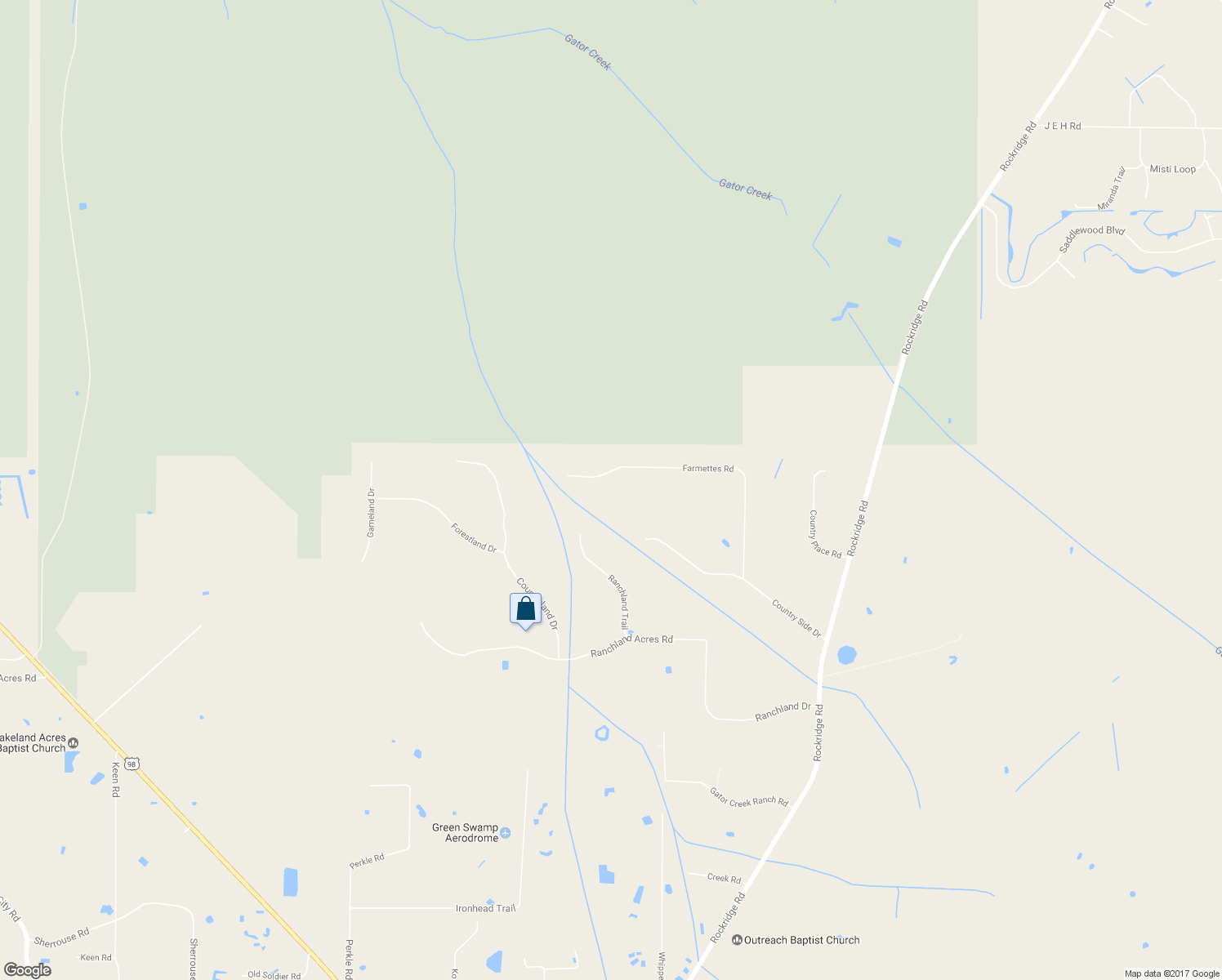 map of restaurants, bars, coffee shops, grocery stores, and more near 12708 Farmettes Road in Lakeland