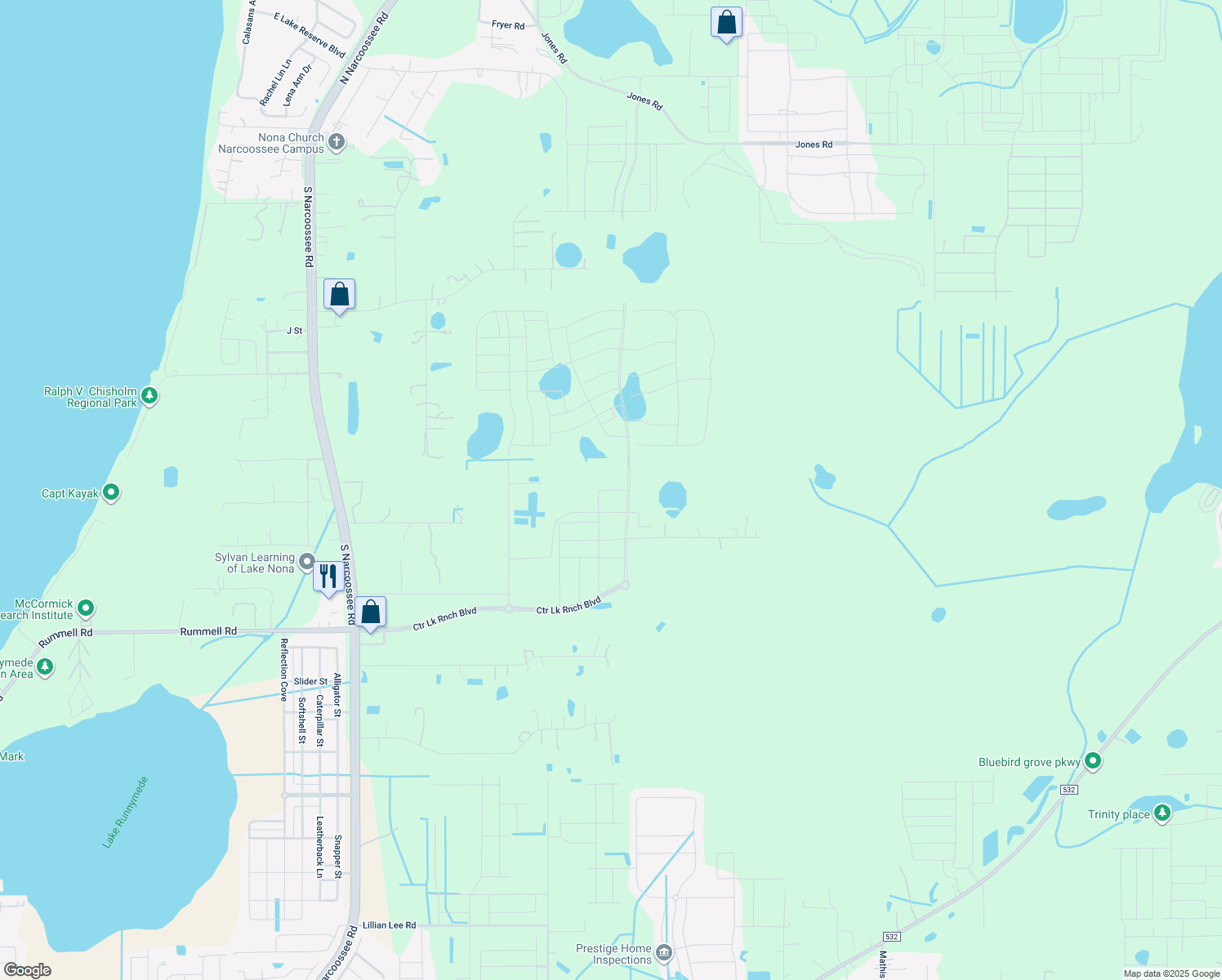 map of restaurants, bars, coffee shops, grocery stores, and more near 5195 Ralph Miller Road in Saint Cloud