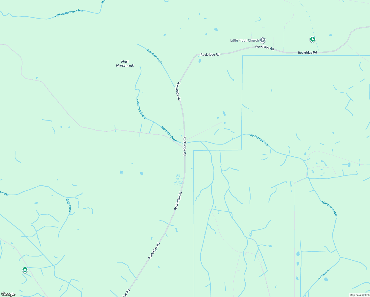 map of restaurants, bars, coffee shops, grocery stores, and more near Rockridge Rd in Polk City