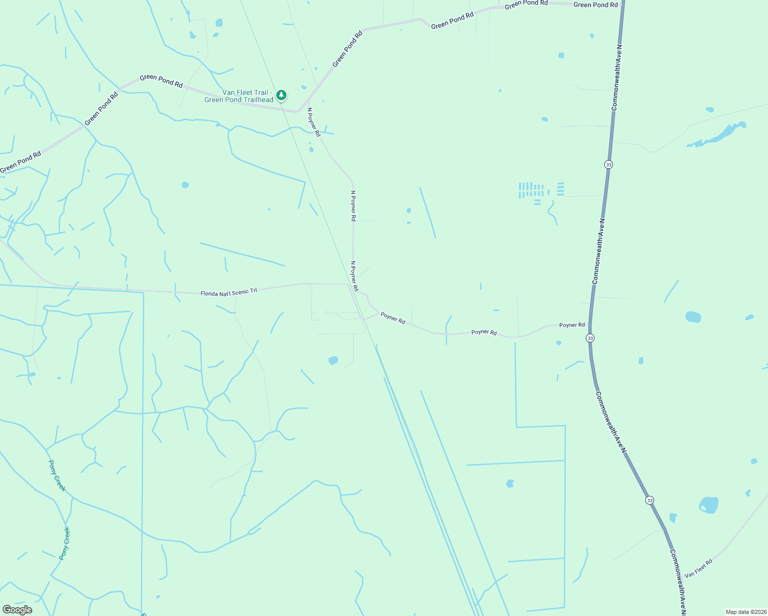 map of restaurants, bars, coffee shops, grocery stores, and more near 1703 Poyner Road in Polk City