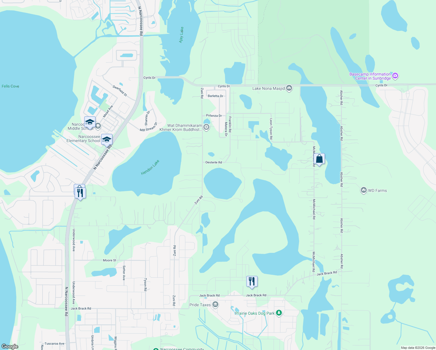 map of restaurants, bars, coffee shops, grocery stores, and more near 5540 Oesterle Road in Saint Cloud