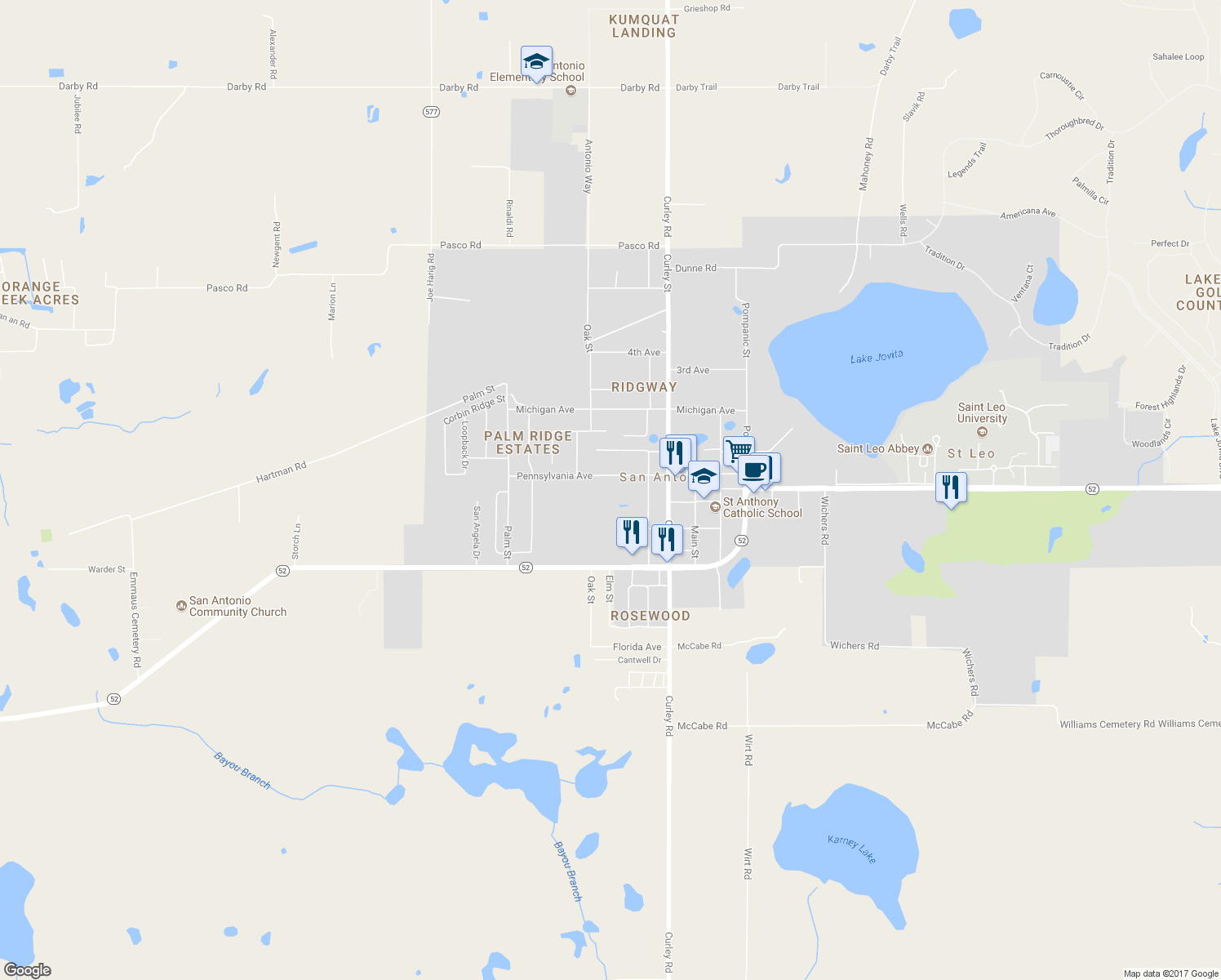 map of restaurants, bars, coffee shops, grocery stores, and more near 32542 Pennsylvania Avenue in San Antonio