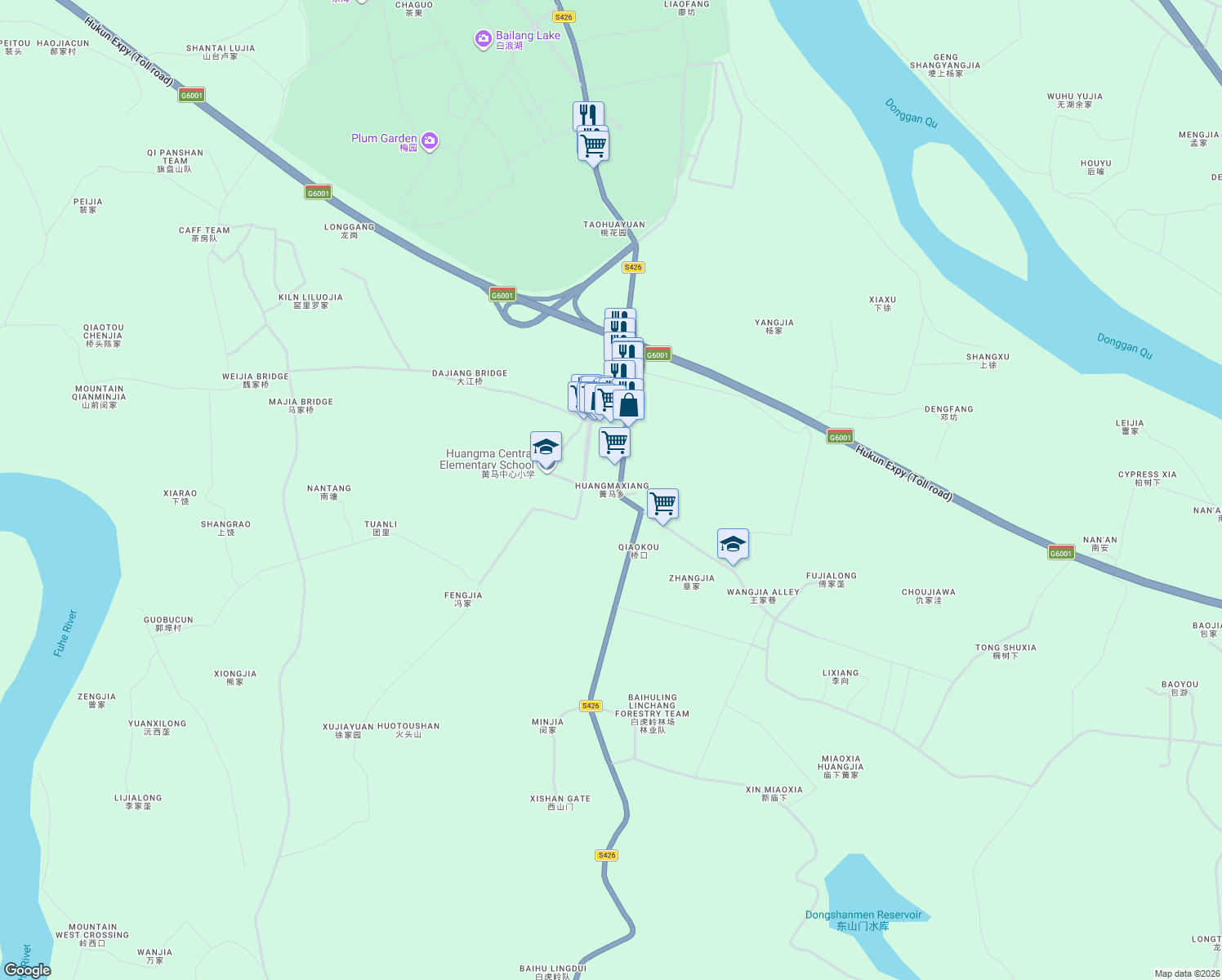 map of restaurants, bars, coffee shops, grocery stores, and more near in Nanchang