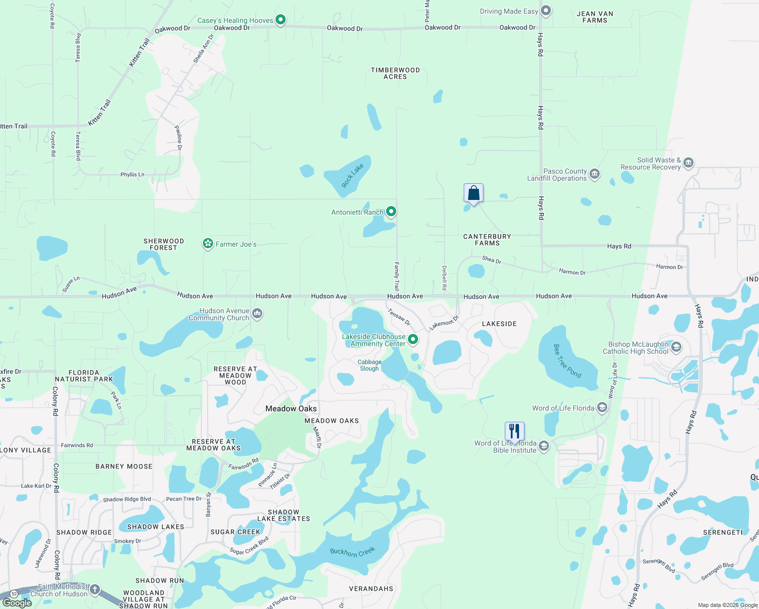 map of restaurants, bars, coffee shops, grocery stores, and more near 13642 Newport Shores Drive in Hudson