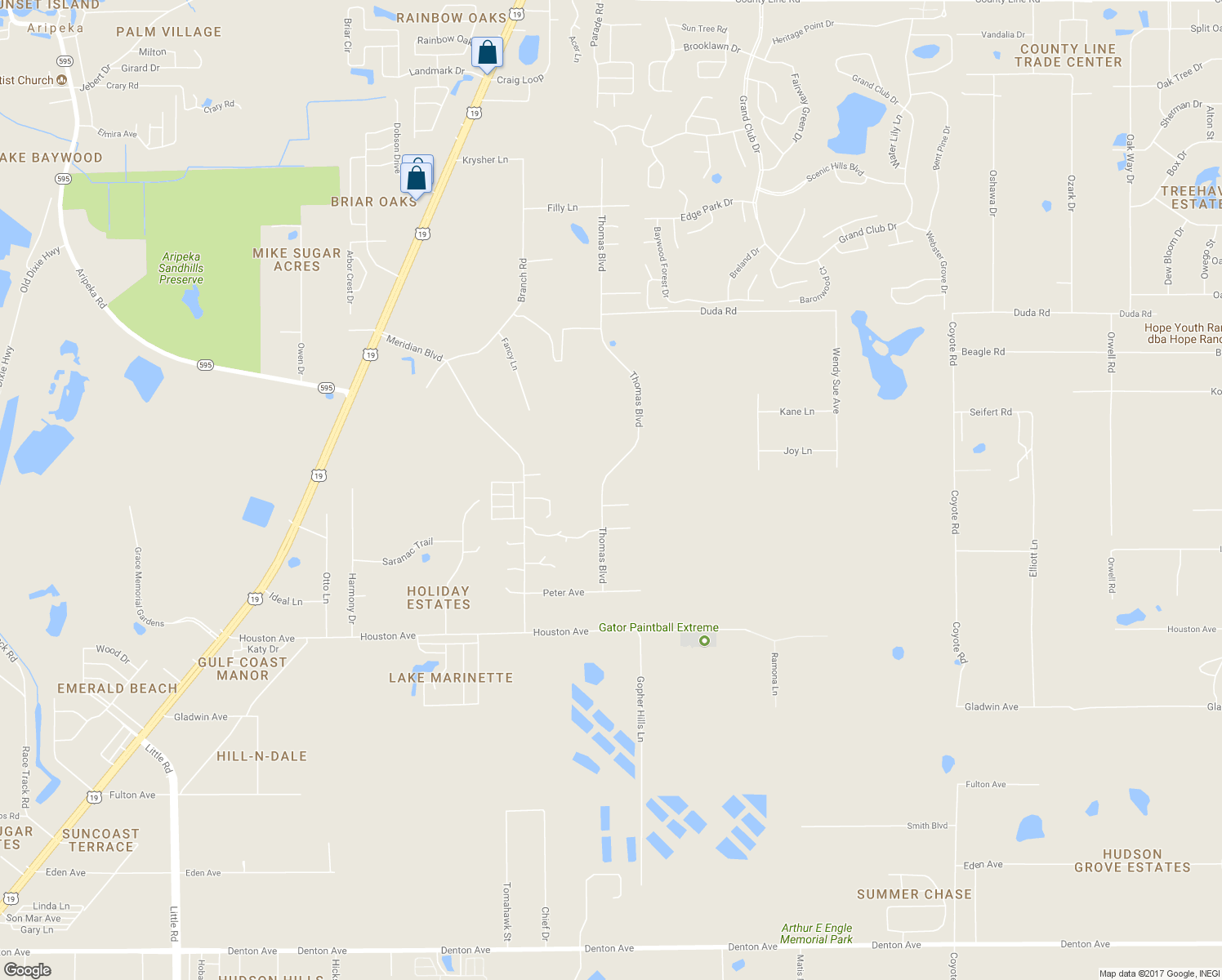 map of restaurants, bars, coffee shops, grocery stores, and more near 17420 Thomas Boulevard in Hudson