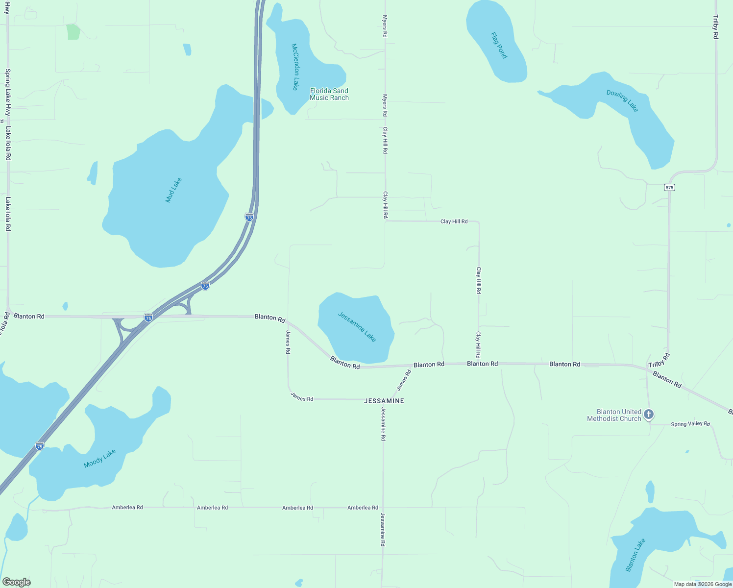 map of restaurants, bars, coffee shops, grocery stores, and more near 32824 Lister Road in Dade City