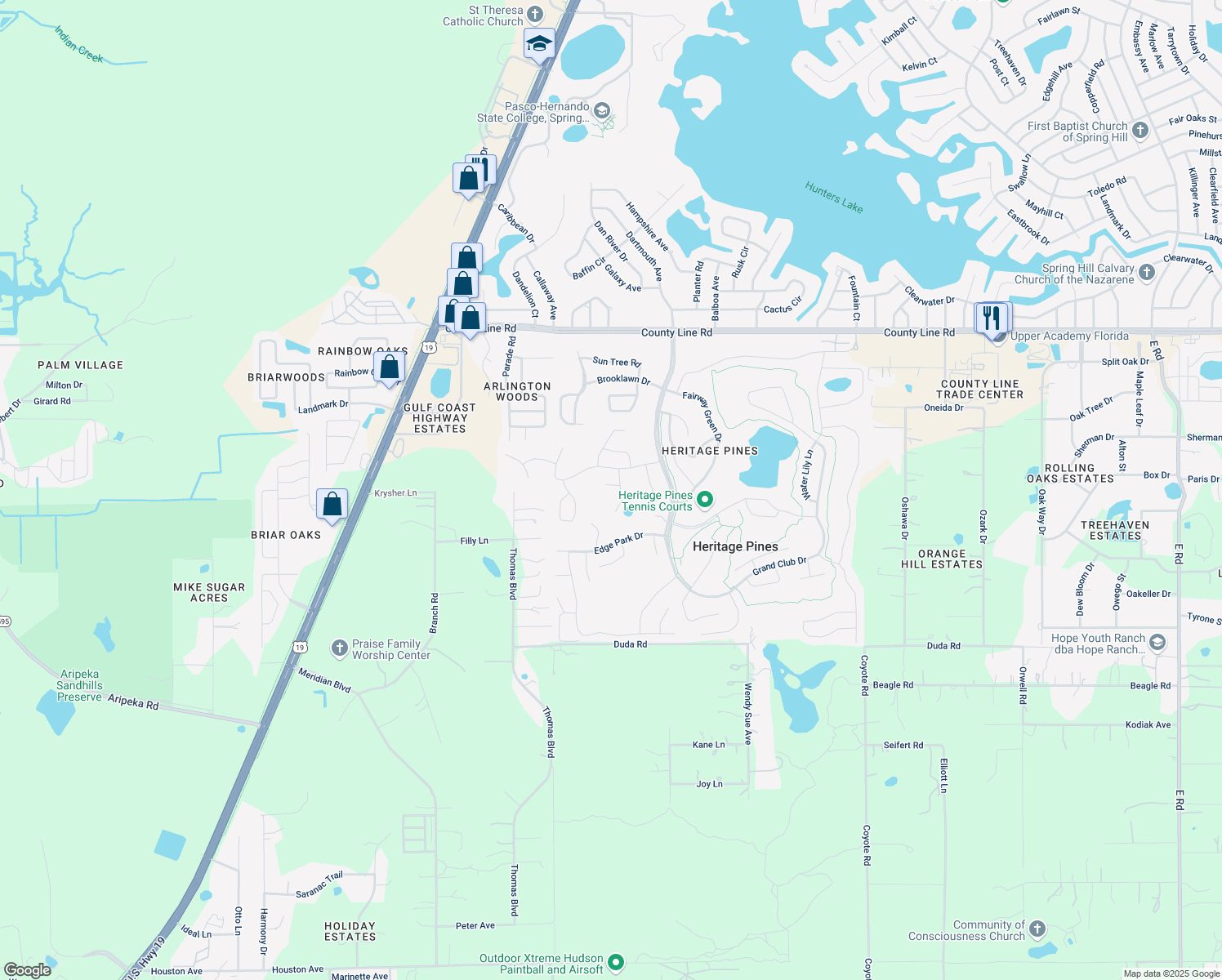 map of restaurants, bars, coffee shops, grocery stores, and more near 11150 Doxberry Court in Hudson