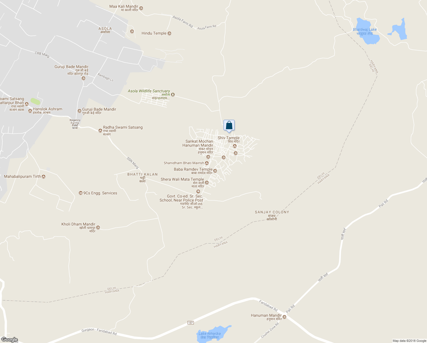 map of restaurants, bars, coffee shops, grocery stores, and more near in South Delhi
