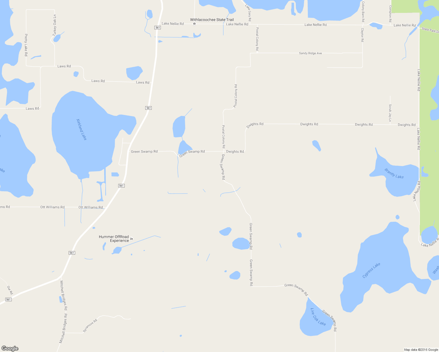 map of restaurants, bars, coffee shops, grocery stores, and more near 6511 Green Swamp Road in Clermont