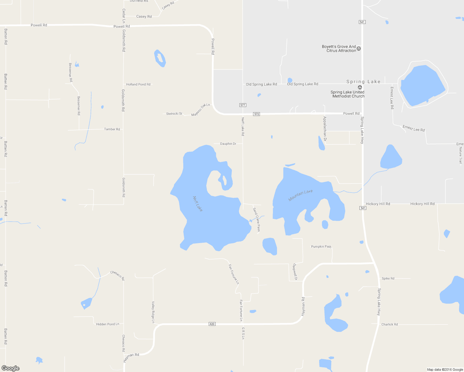 map of restaurants, bars, coffee shops, grocery stores, and more near 3265 Neff Lake Road in Brooksville