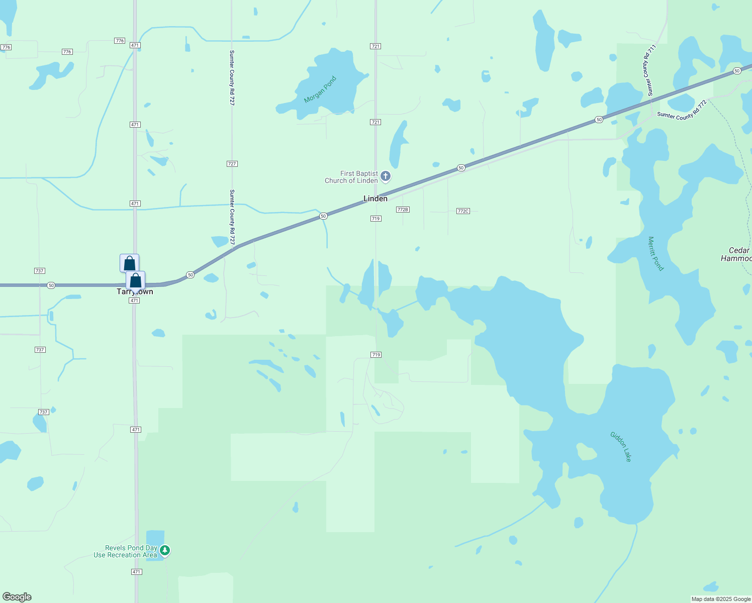 map of restaurants, bars, coffee shops, grocery stores, and more near 14702 County Road 719 in Webster