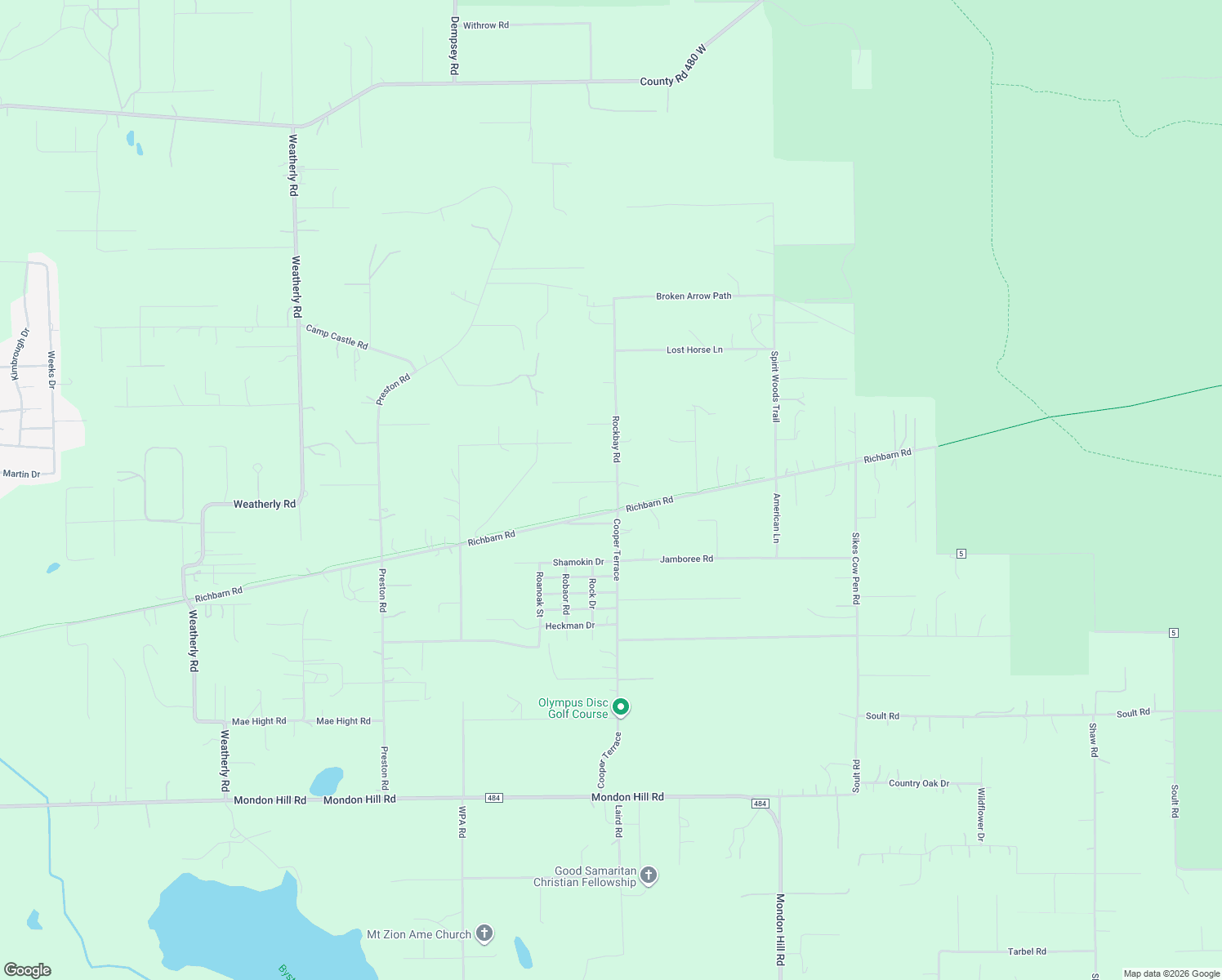 map of restaurants, bars, coffee shops, grocery stores, and more near 9409 Rockbay Road in Brooksville