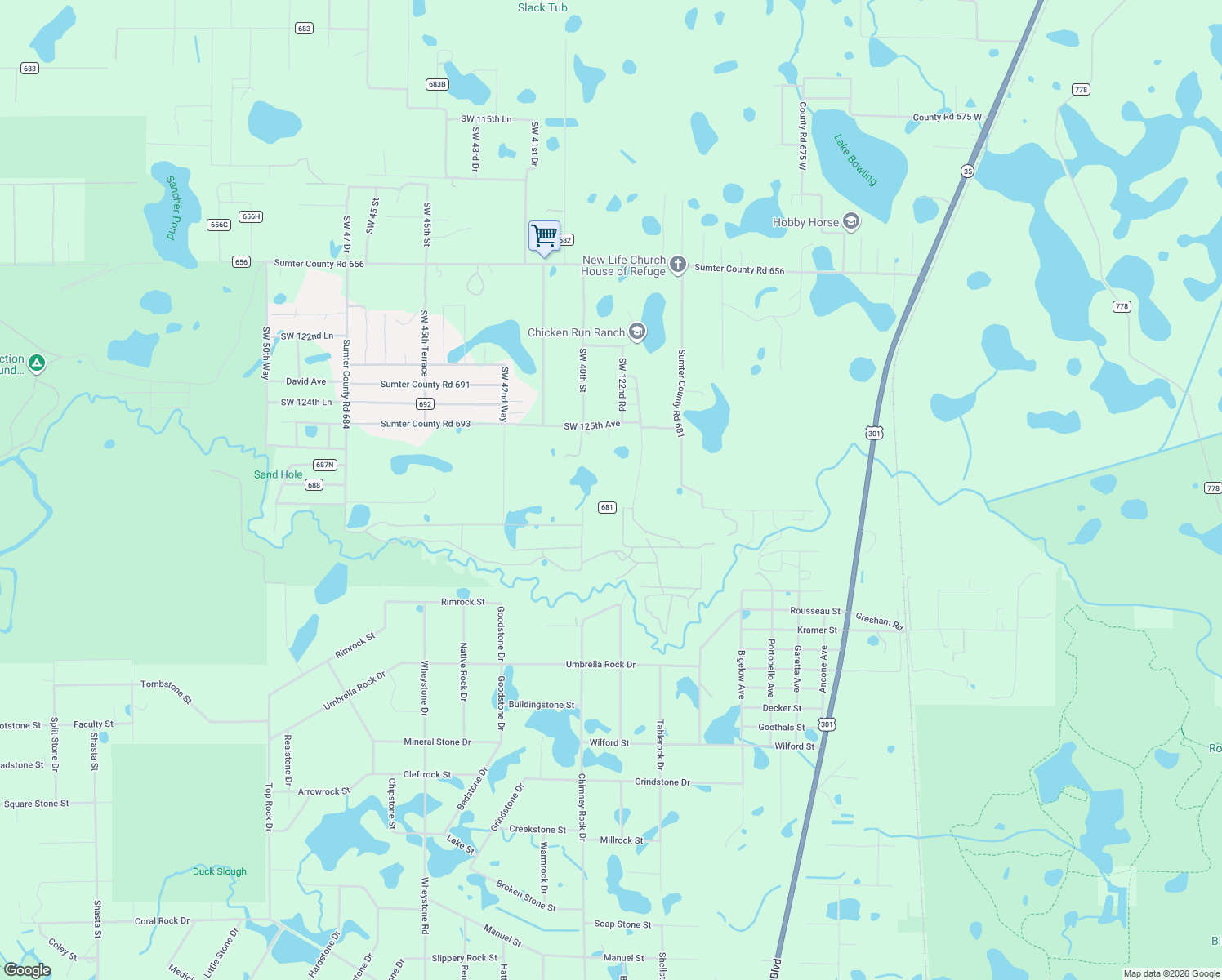 map of restaurants, bars, coffee shops, grocery stores, and more near 12670 Southwest 38th Way in Webster