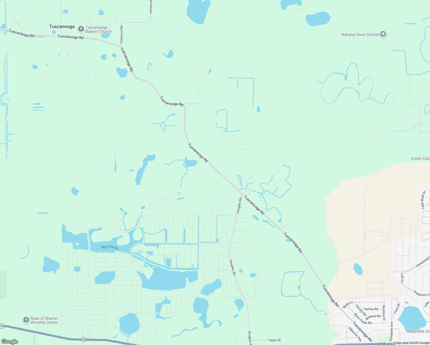 map of restaurants, bars, coffee shops, grocery stores, and more near 17351 Tuscanooga Road in Groveland
