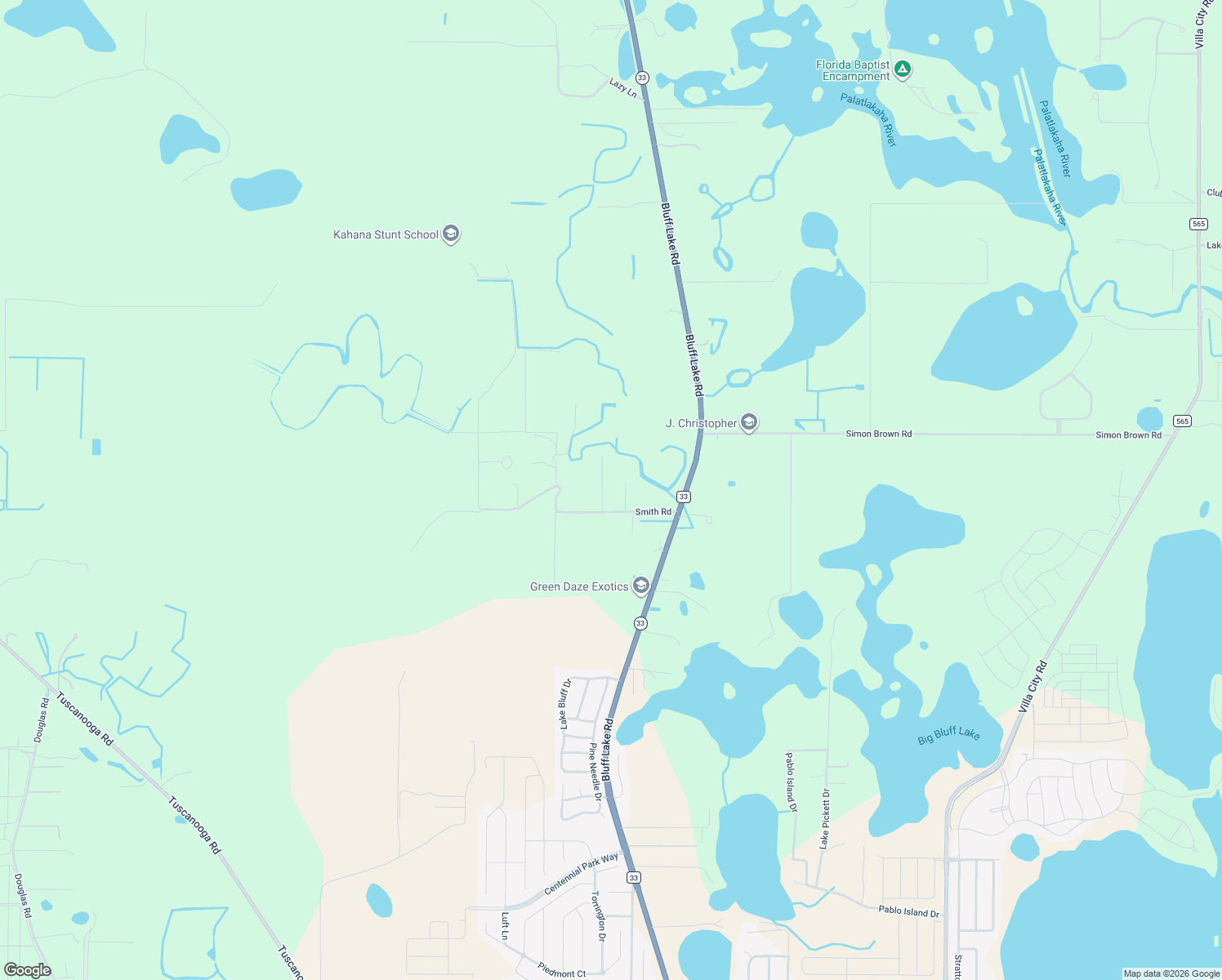 map of restaurants, bars, coffee shops, grocery stores, and more near 3927 Smith Road in Groveland