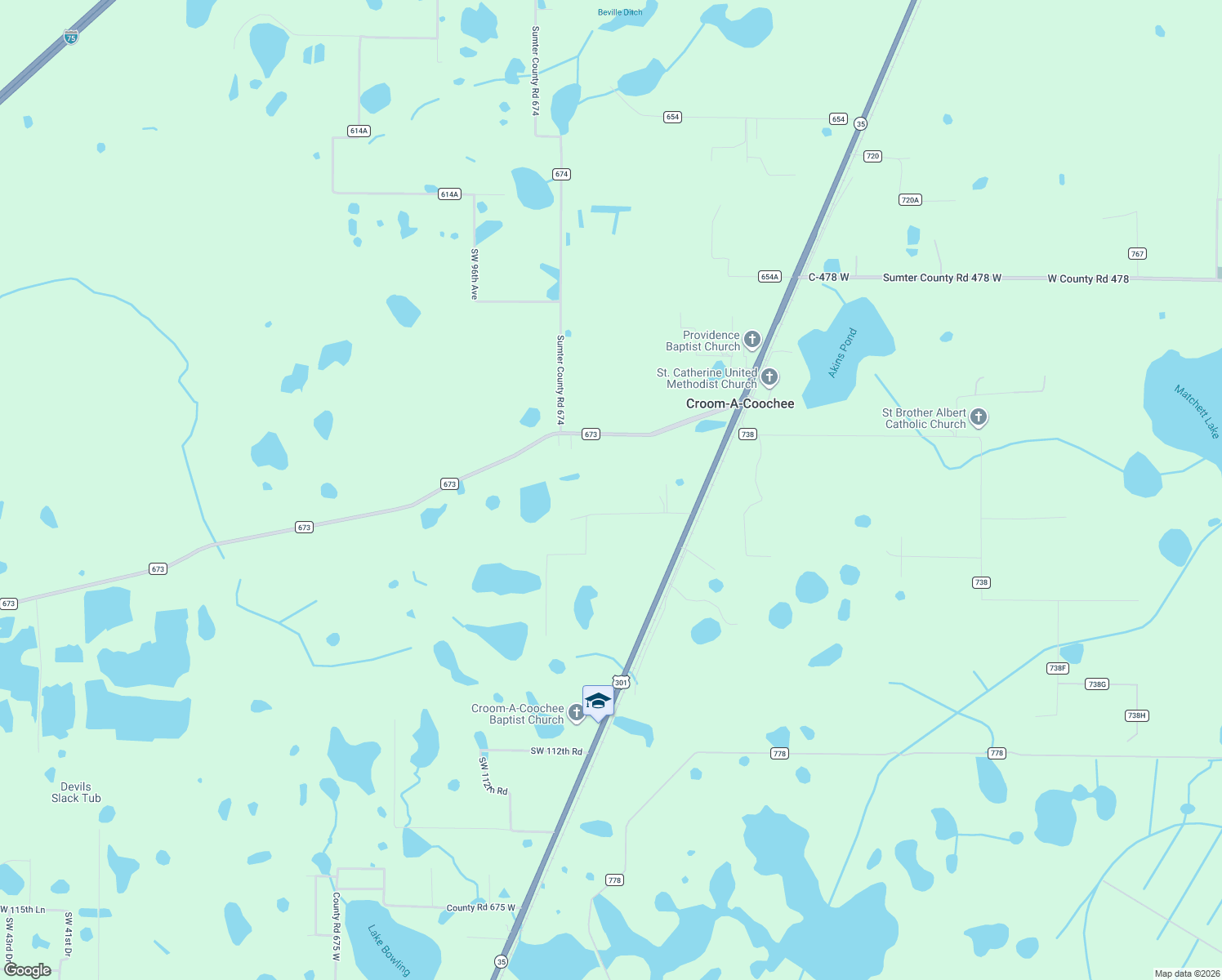 map of restaurants, bars, coffee shops, grocery stores, and more near 2422 Southwest 102nd Road in Webster