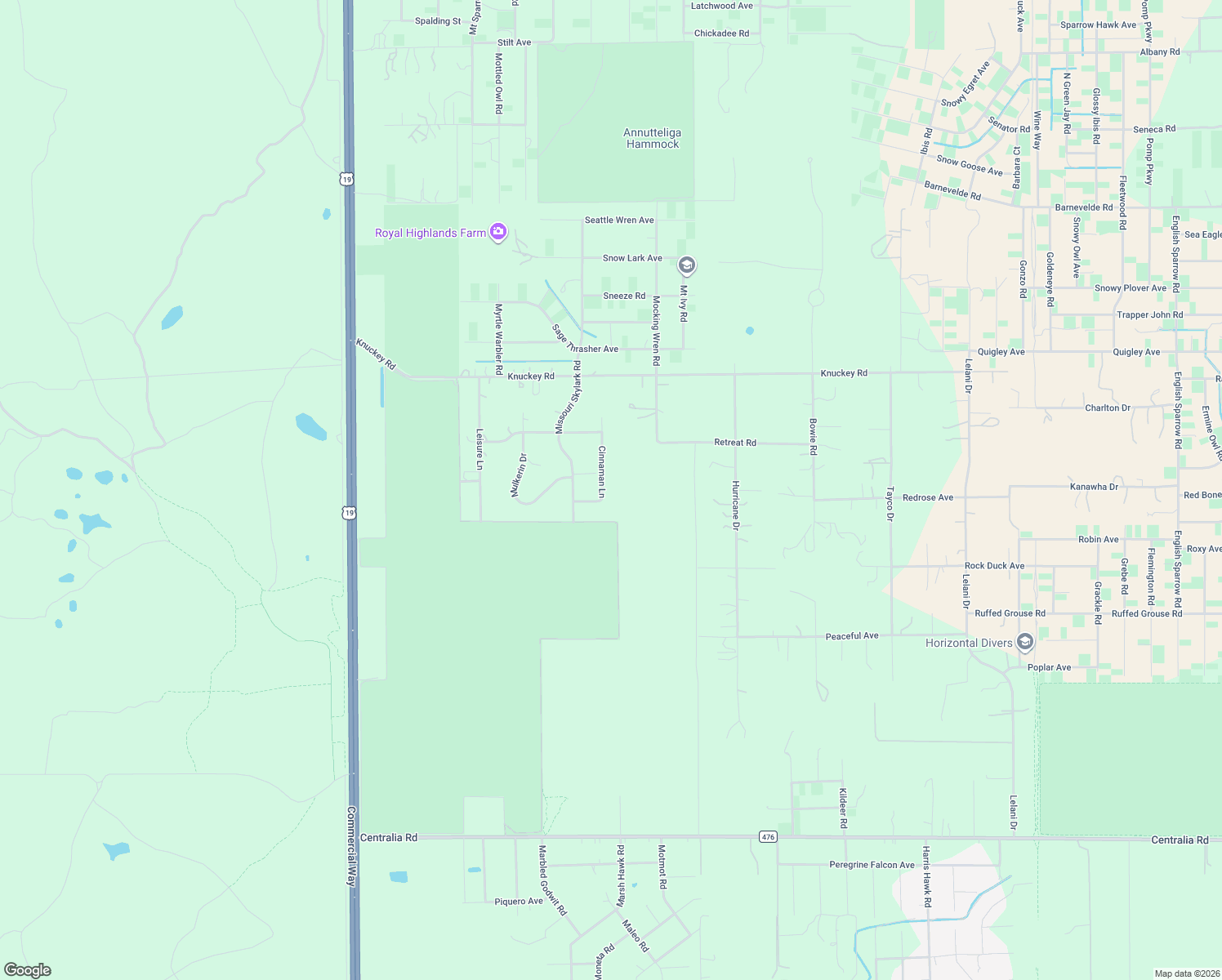 map of restaurants, bars, coffee shops, grocery stores, and more near 14214 Cinnaman Lane in Weeki Wachee