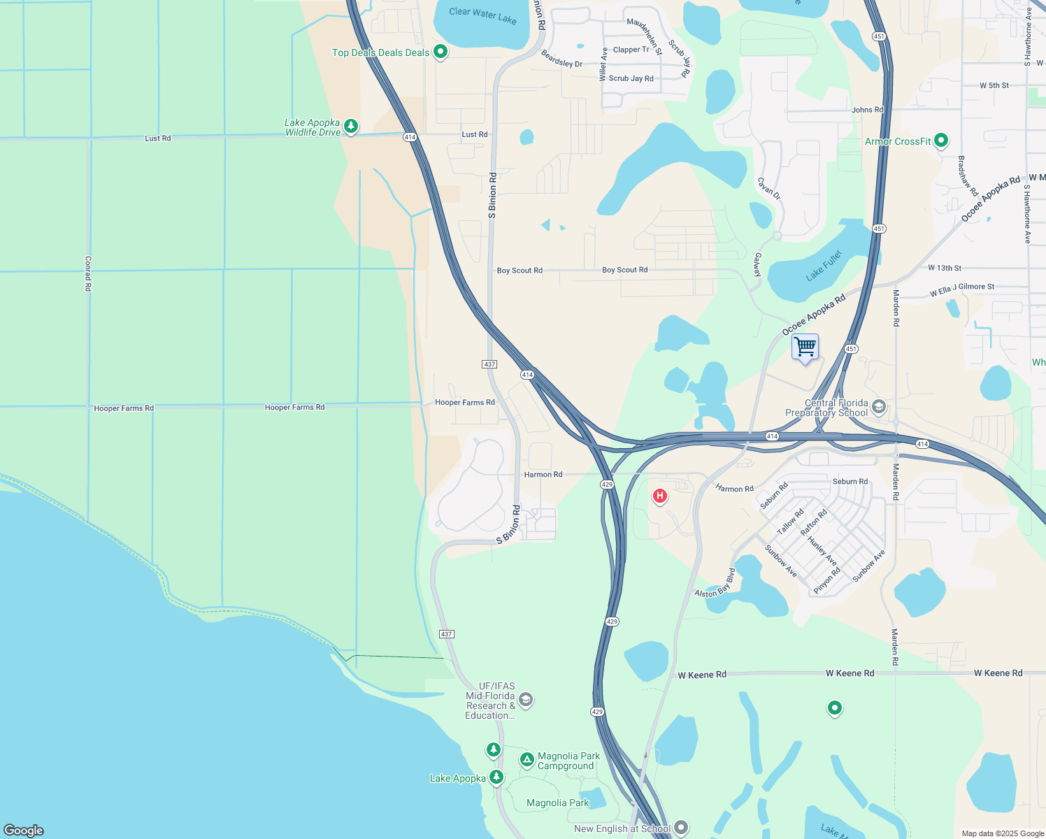 Apopka FL Walk Score - Lng= 81.5486728