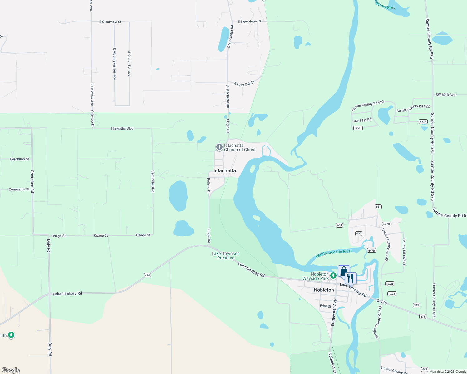 map of restaurants, bars, coffee shops, grocery stores, and more near 28211 Magnon Drive in Brooksville