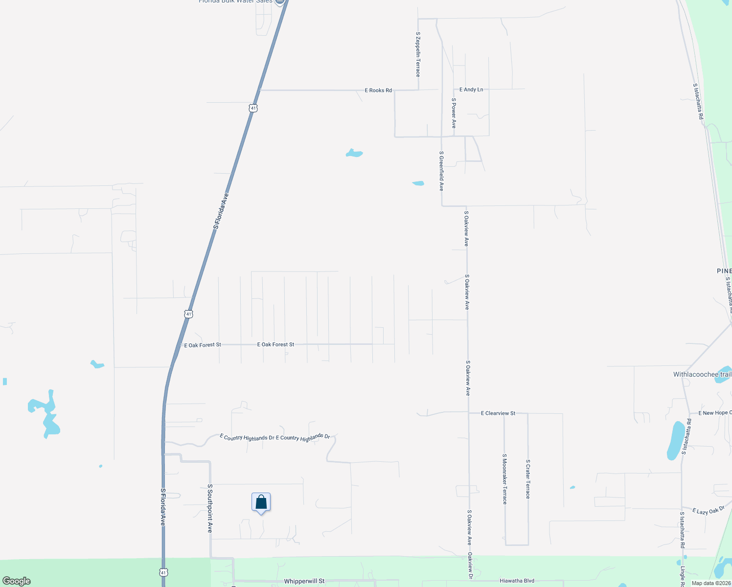 map of restaurants, bars, coffee shops, grocery stores, and more near 12092 South Hyacinth Point in Floral City