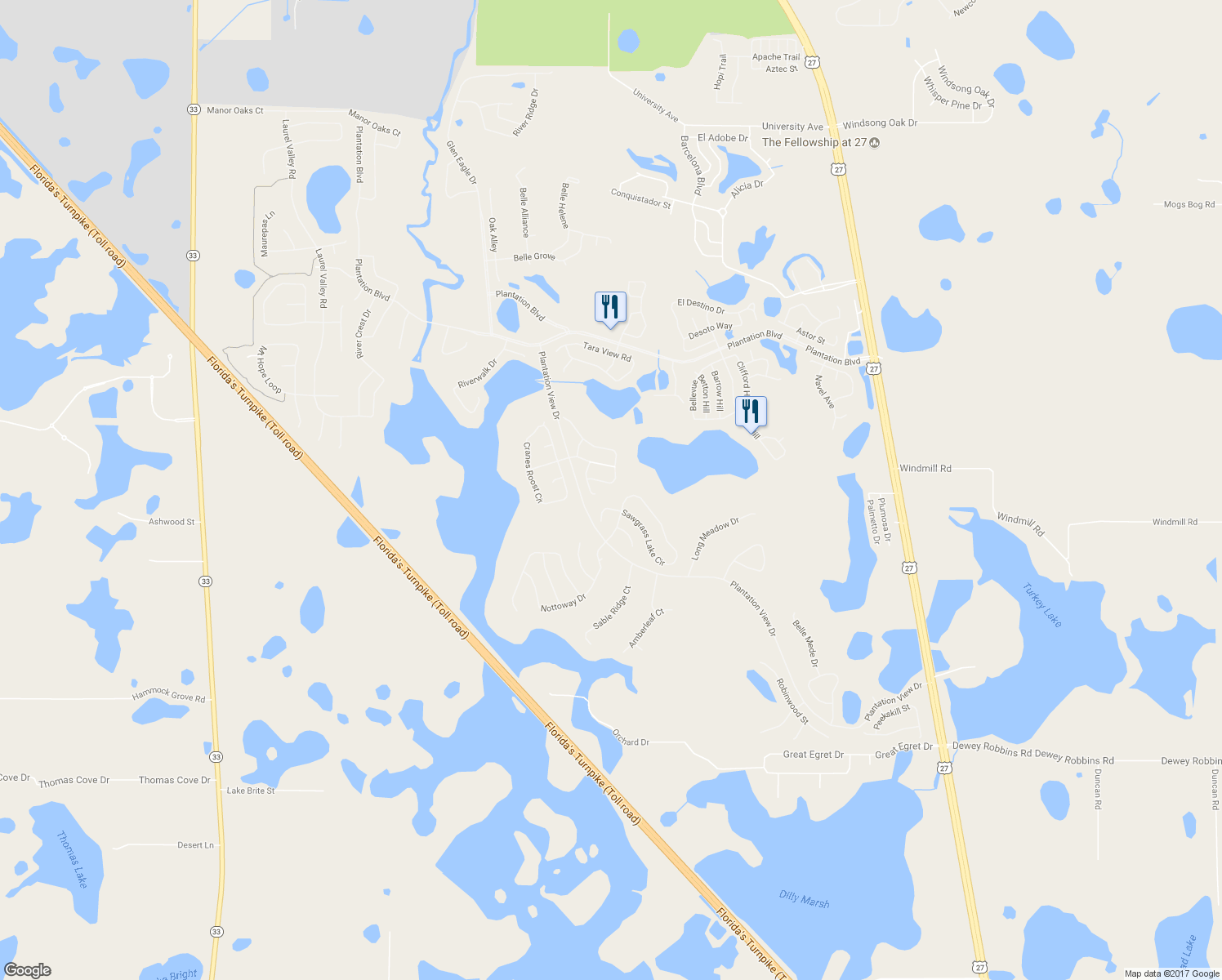 map of restaurants, bars, coffee shops, grocery stores, and more near 4634 Summerbridge Circle in Leesburg