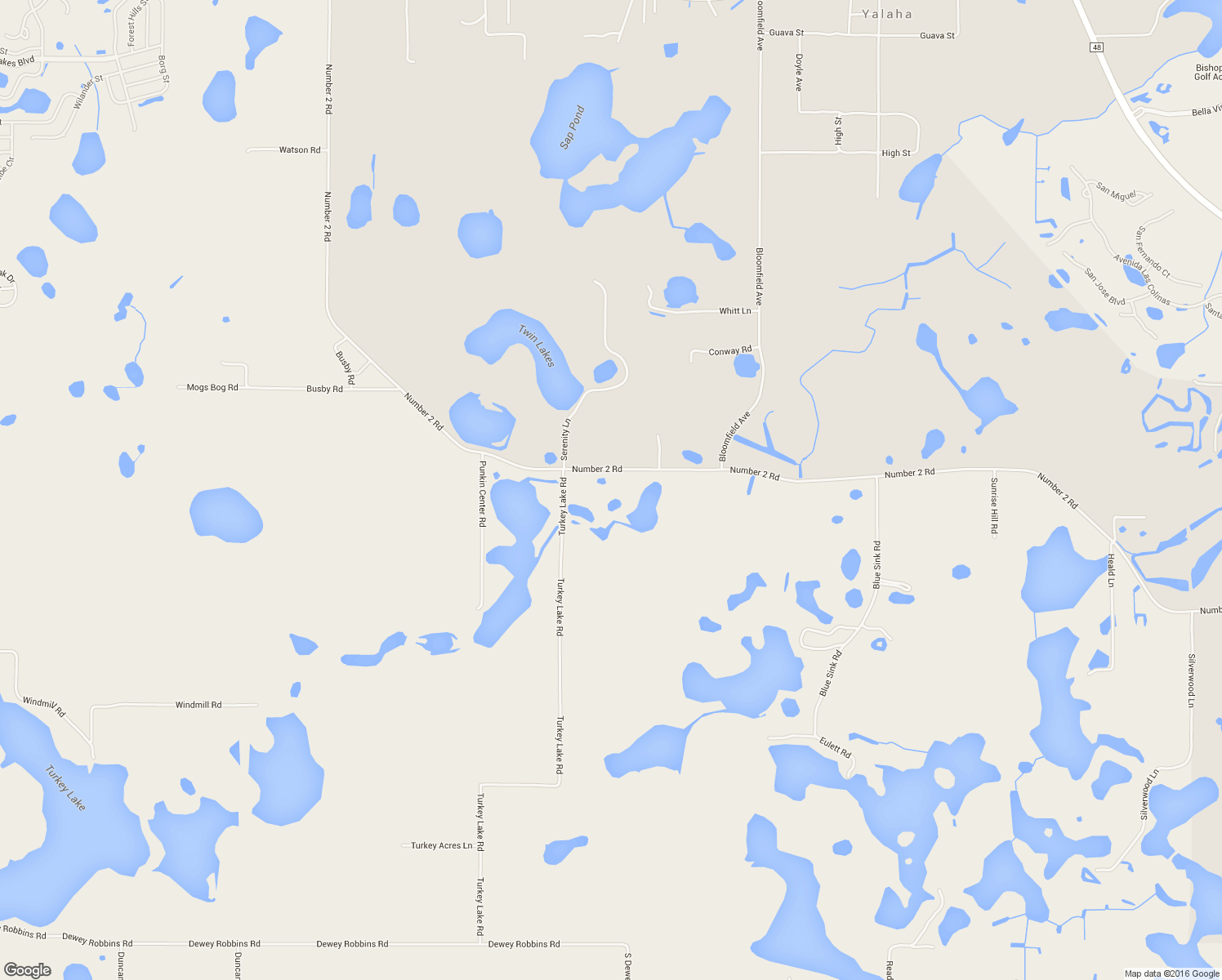 map of restaurants, bars, coffee shops, grocery stores, and more near 7928 Number 2 Road in Howey-in-the-Hills