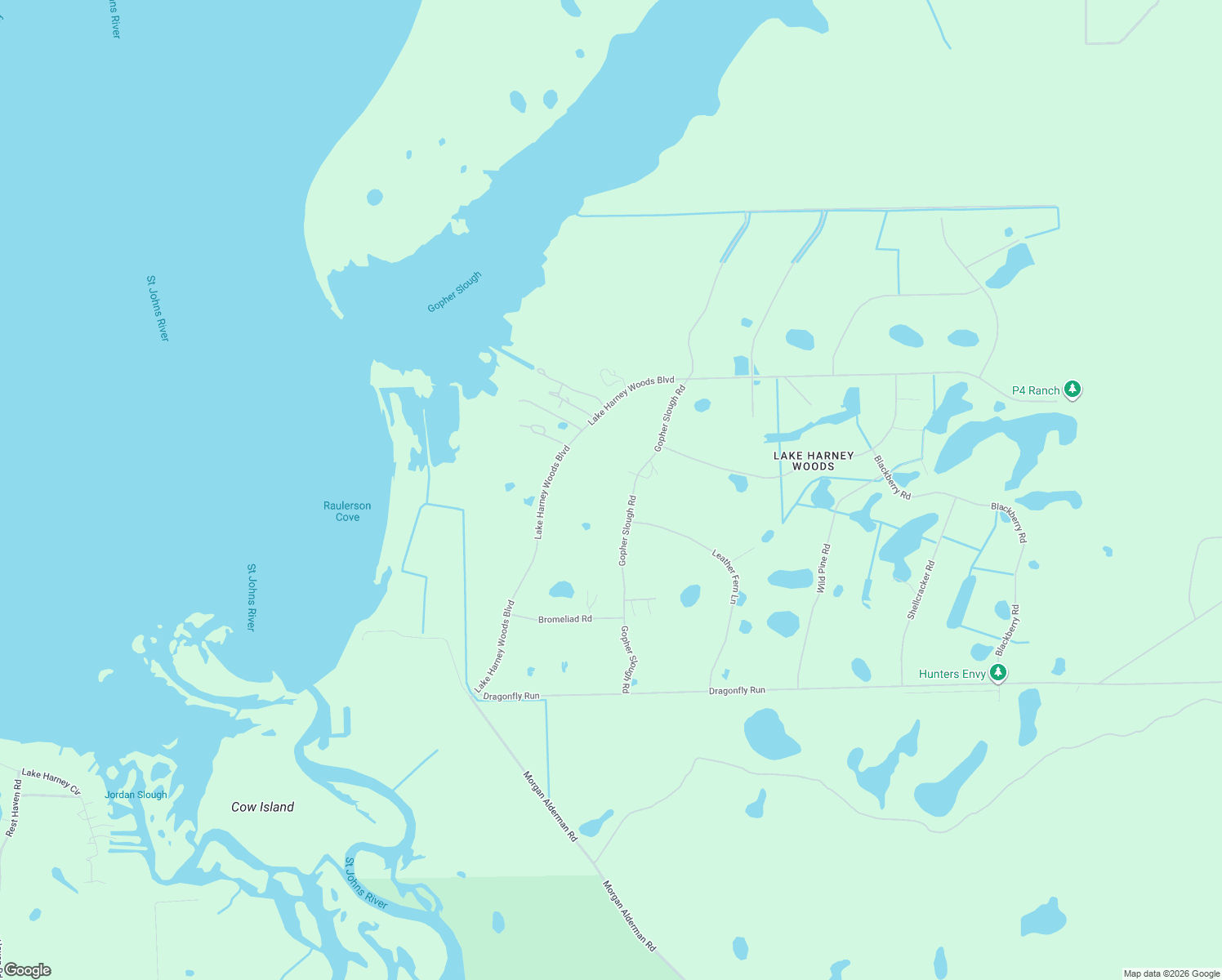 map of restaurants, bars, coffee shops, grocery stores, and more near 1060 Gopher Slough Road in Mims