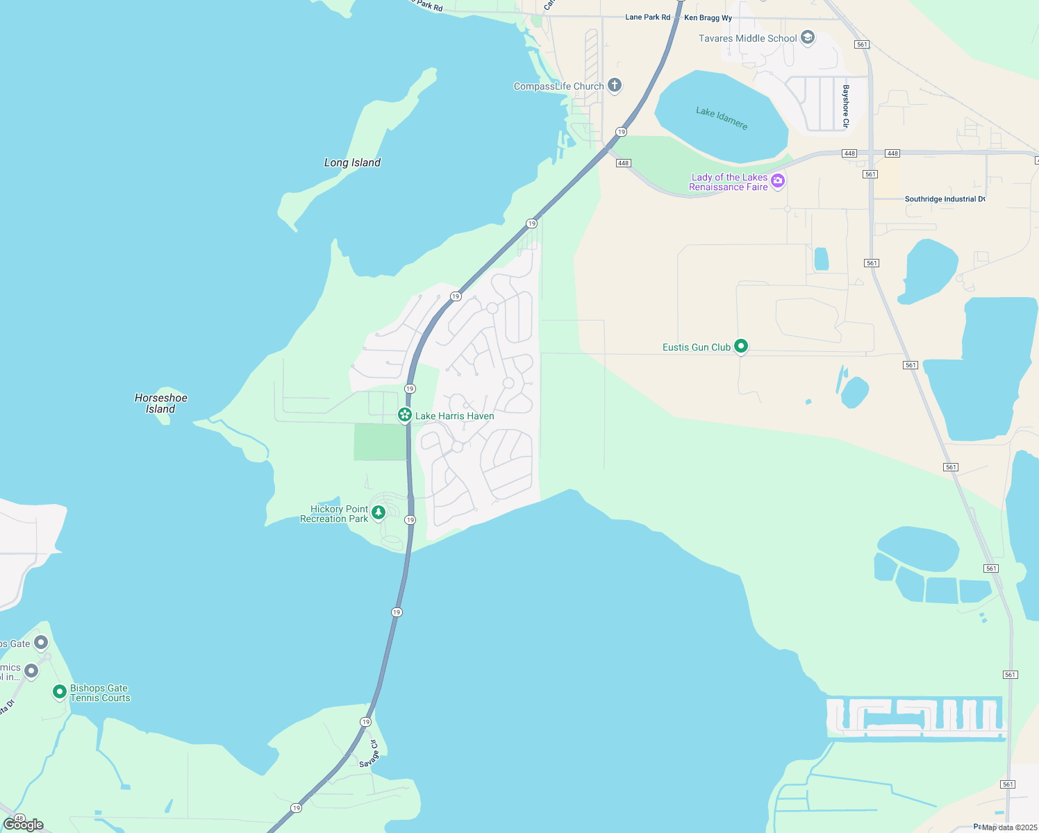 map of restaurants, bars, coffee shops, grocery stores, and more near 3554 Tropical Seas Loop in Tavares