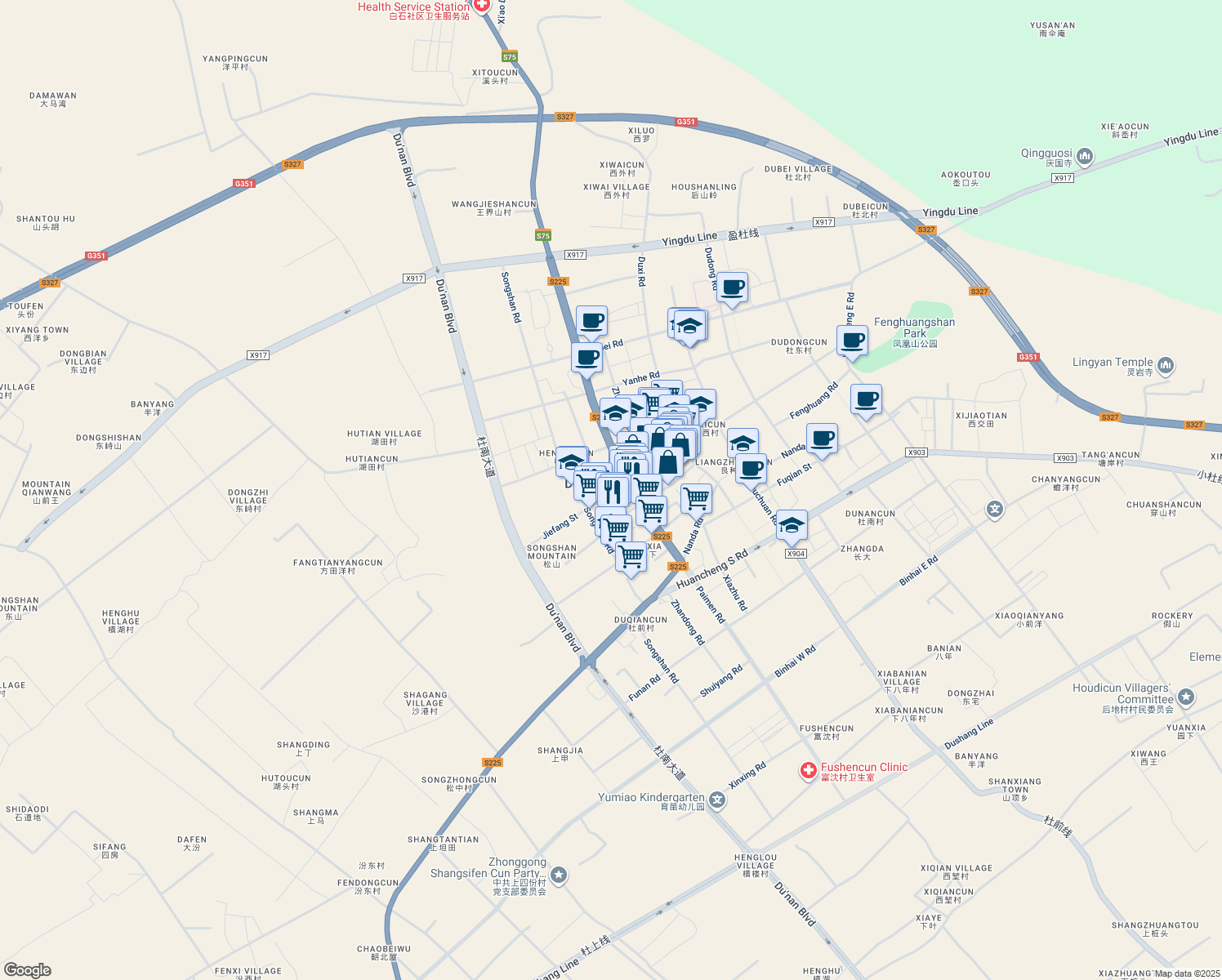 map of restaurants, bars, coffee shops, grocery stores, and more near 411 Jie Fang Jie in Taizhou Shi